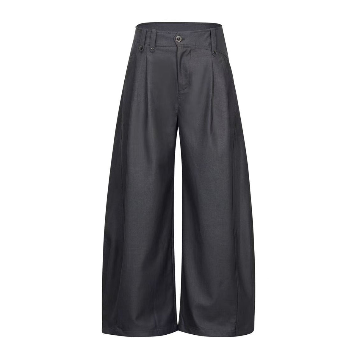 High Waist Pleated Wide-Leg Suit Pants