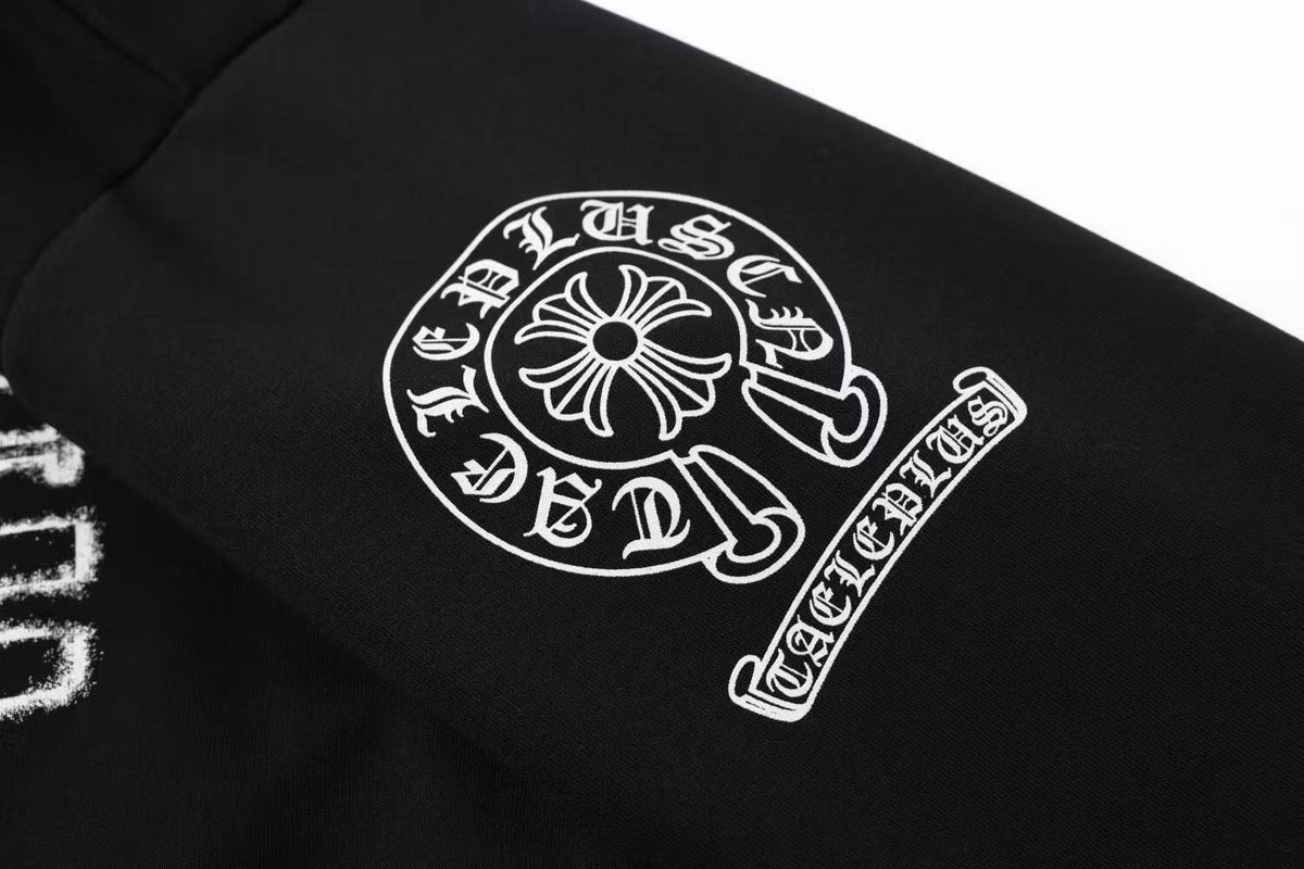 Streetwear Flag Graphic Zip-Up Hoodie
