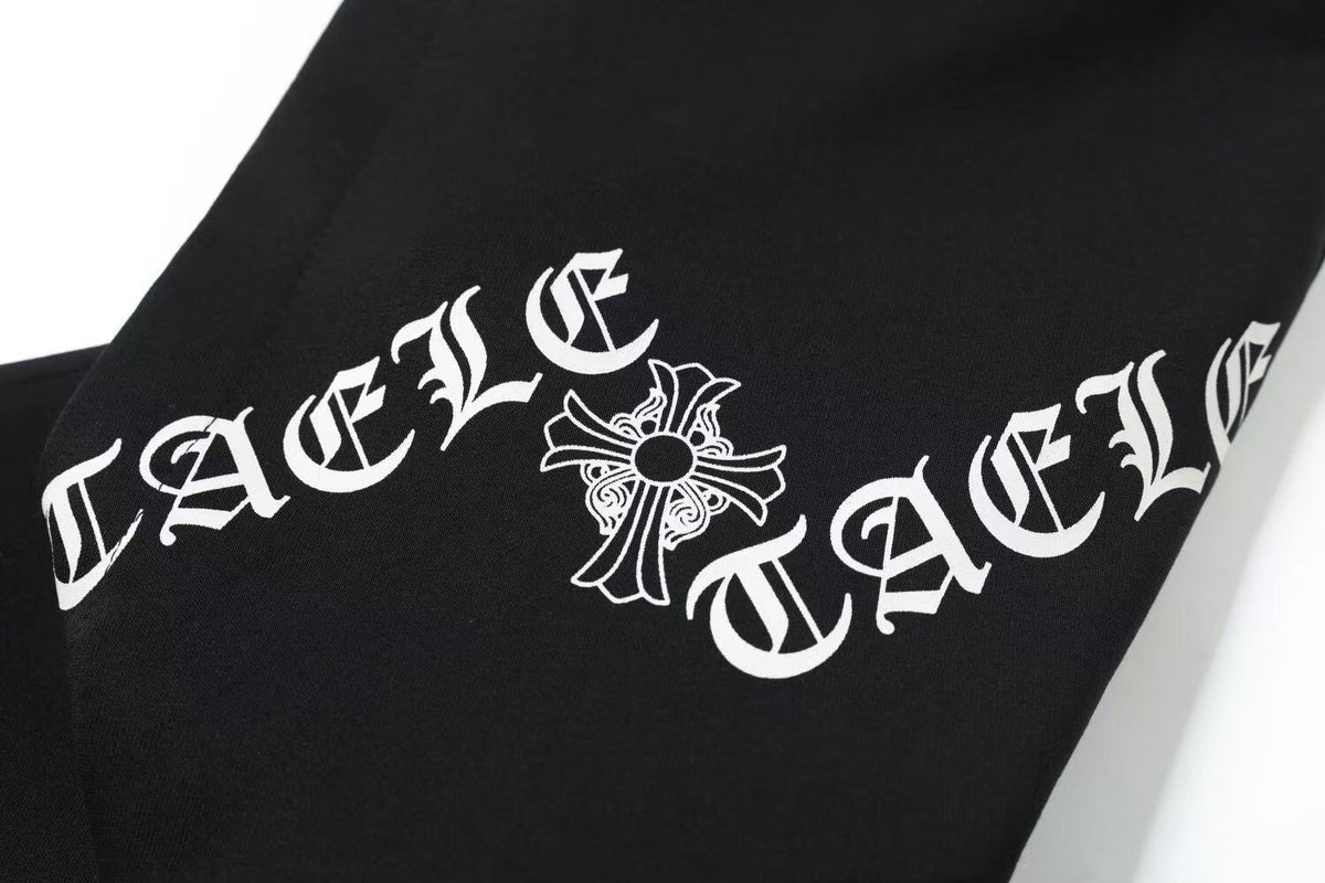 Streetwear Flag Graphic Zip-Up Hoodie