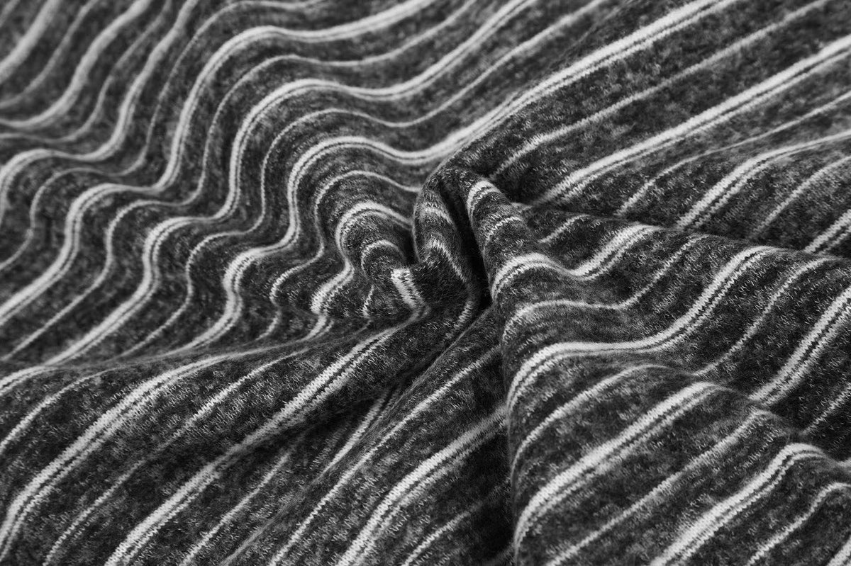 Striped Star Embroidery Zip-Up Hoodie