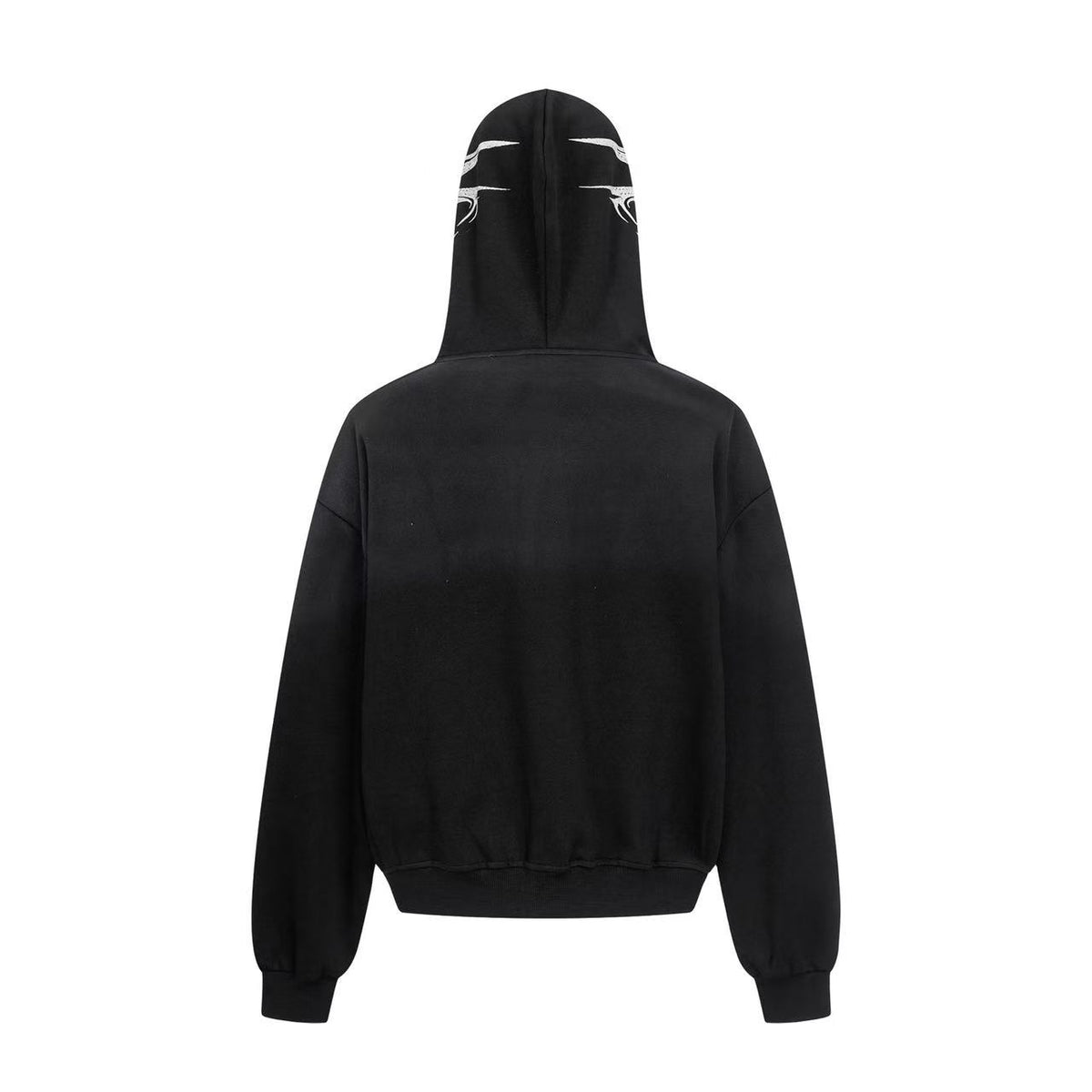Streetwear Cursive Script Graffiti Full Zip Hoodie