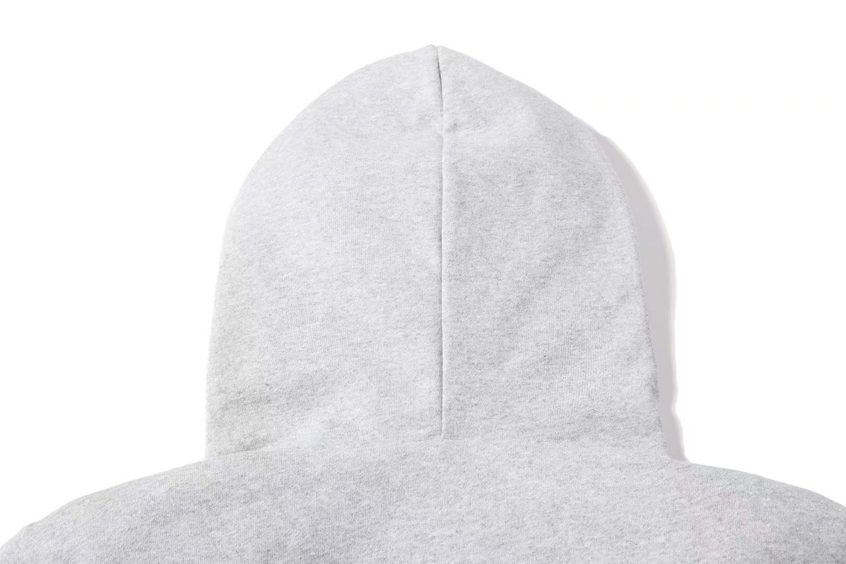 Cropped Cursive Script Print Zip-Up Hooded Jacket