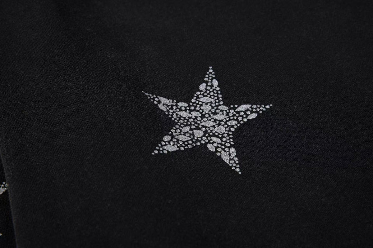 Star Rhinestone Baggy Wide-Leg Sweatpants