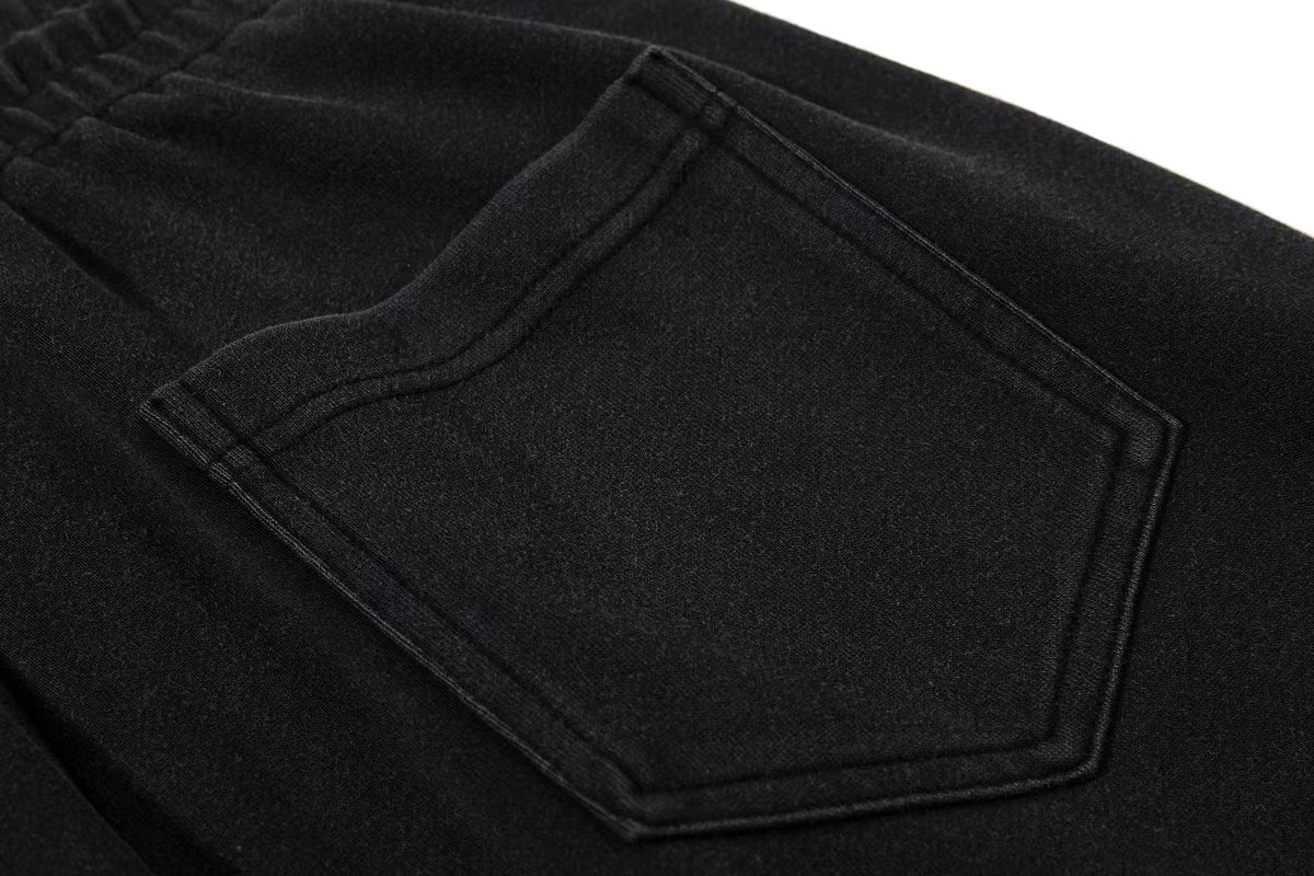 Star Rhinestone Baggy Wide-Leg Sweatpants