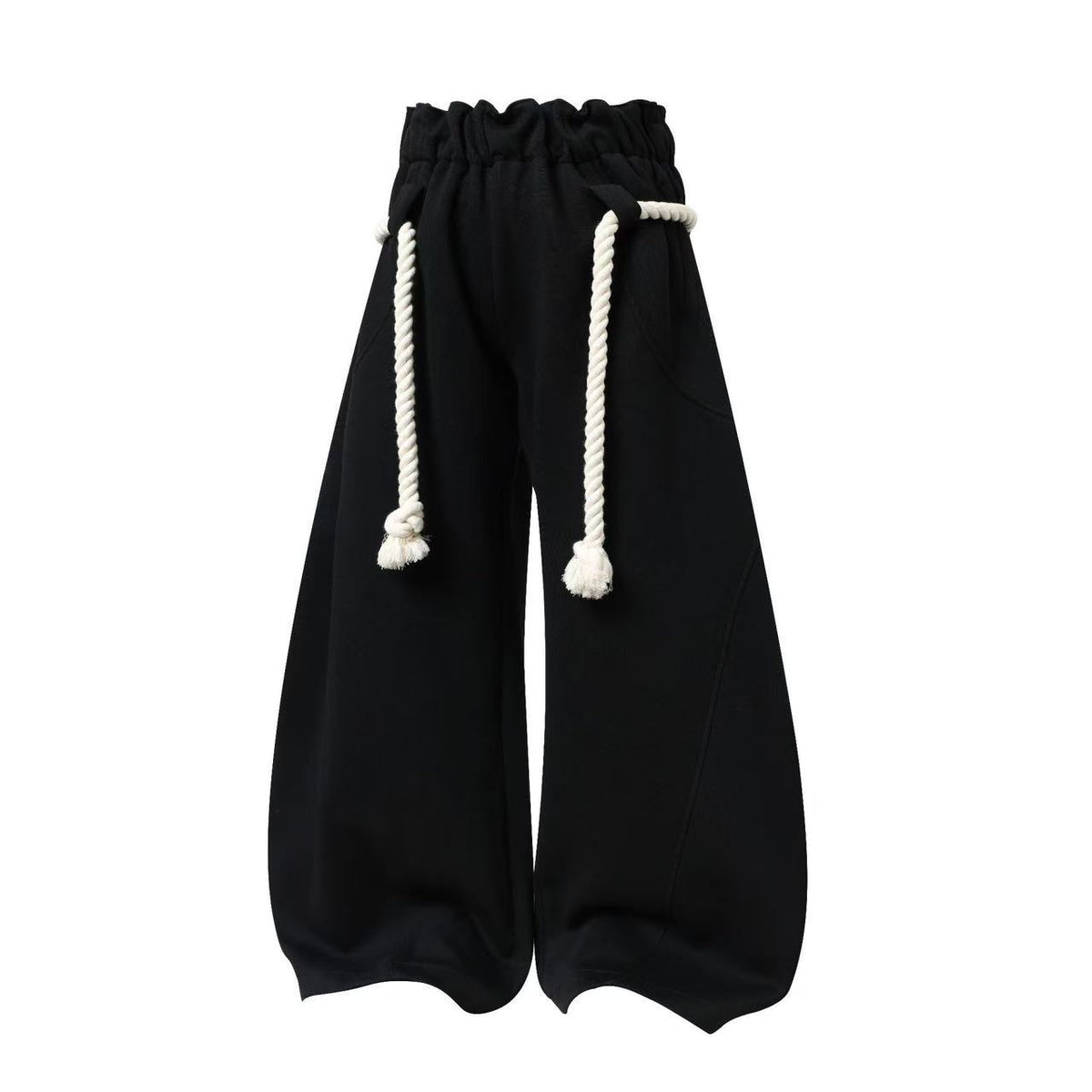 Thick Rope Drawstring Baggy Wide Leg Sweatpants