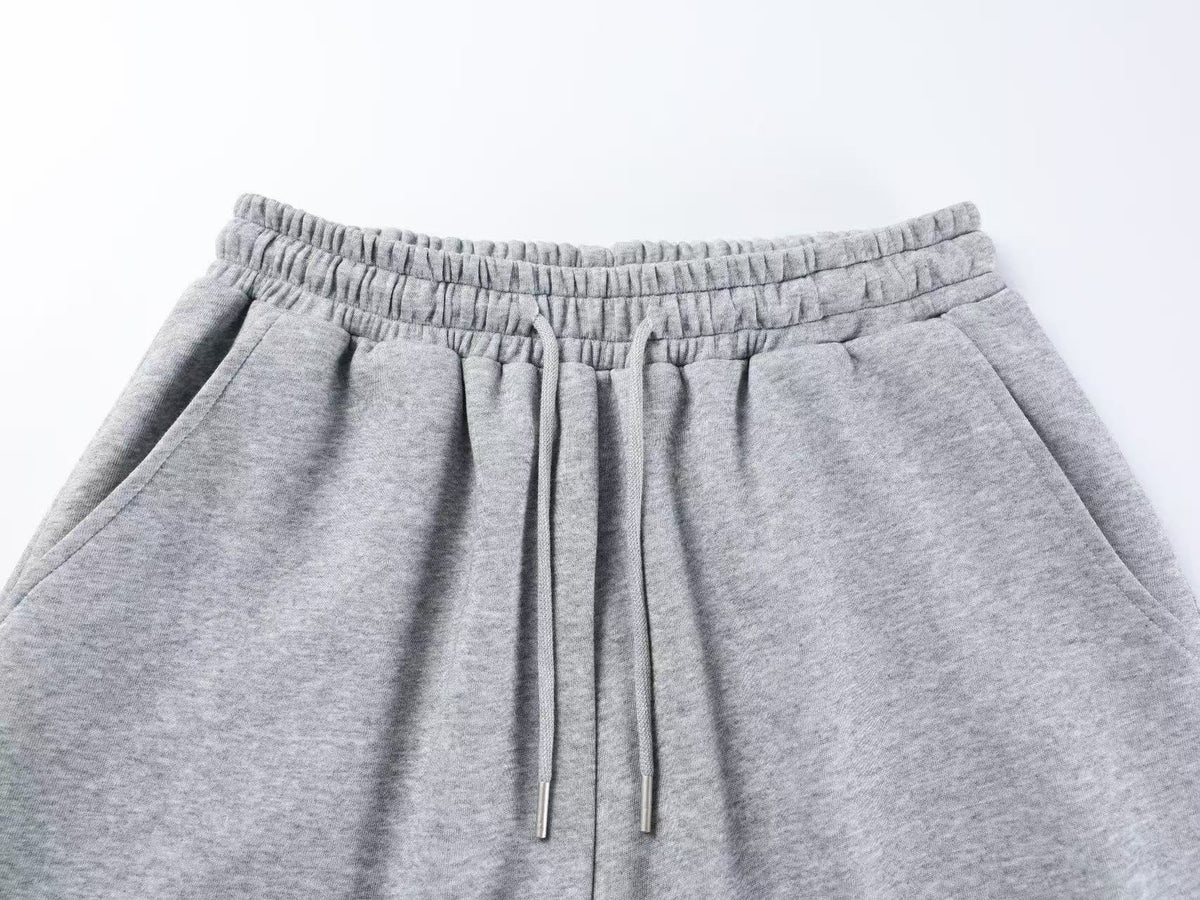 Unisex Rhinestone Script Graphic Wide Leg Sweatpants