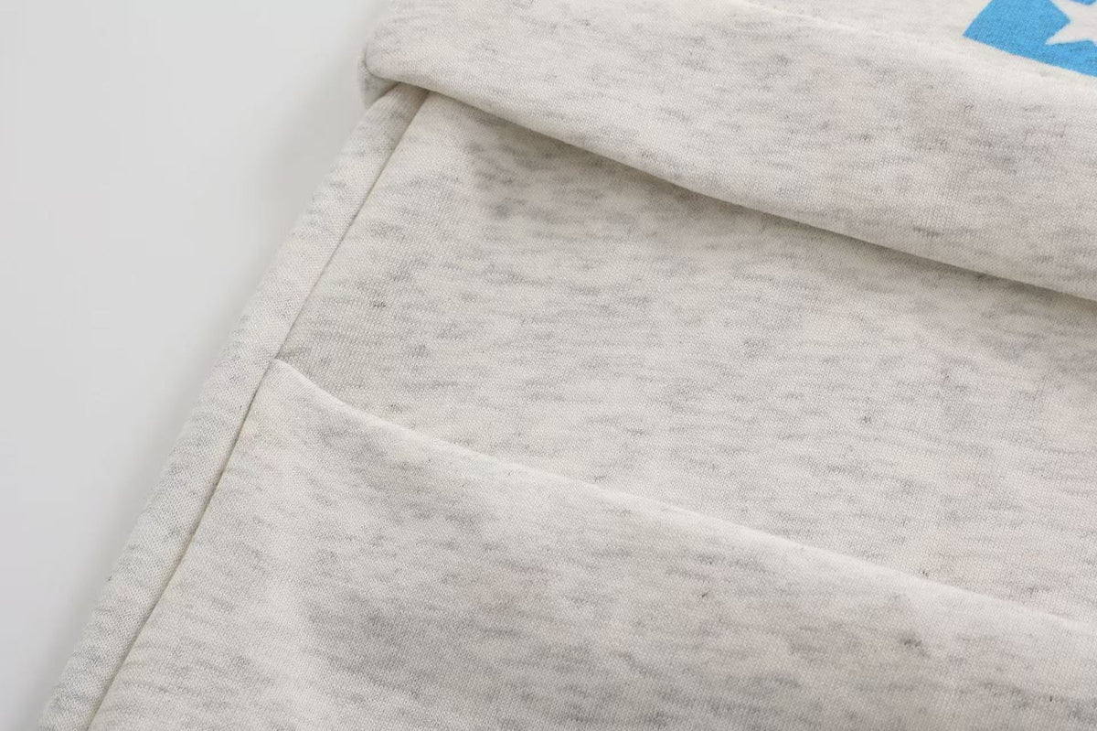 Unisex Vintage Cowboy Star Print Wide Leg Sweatpants