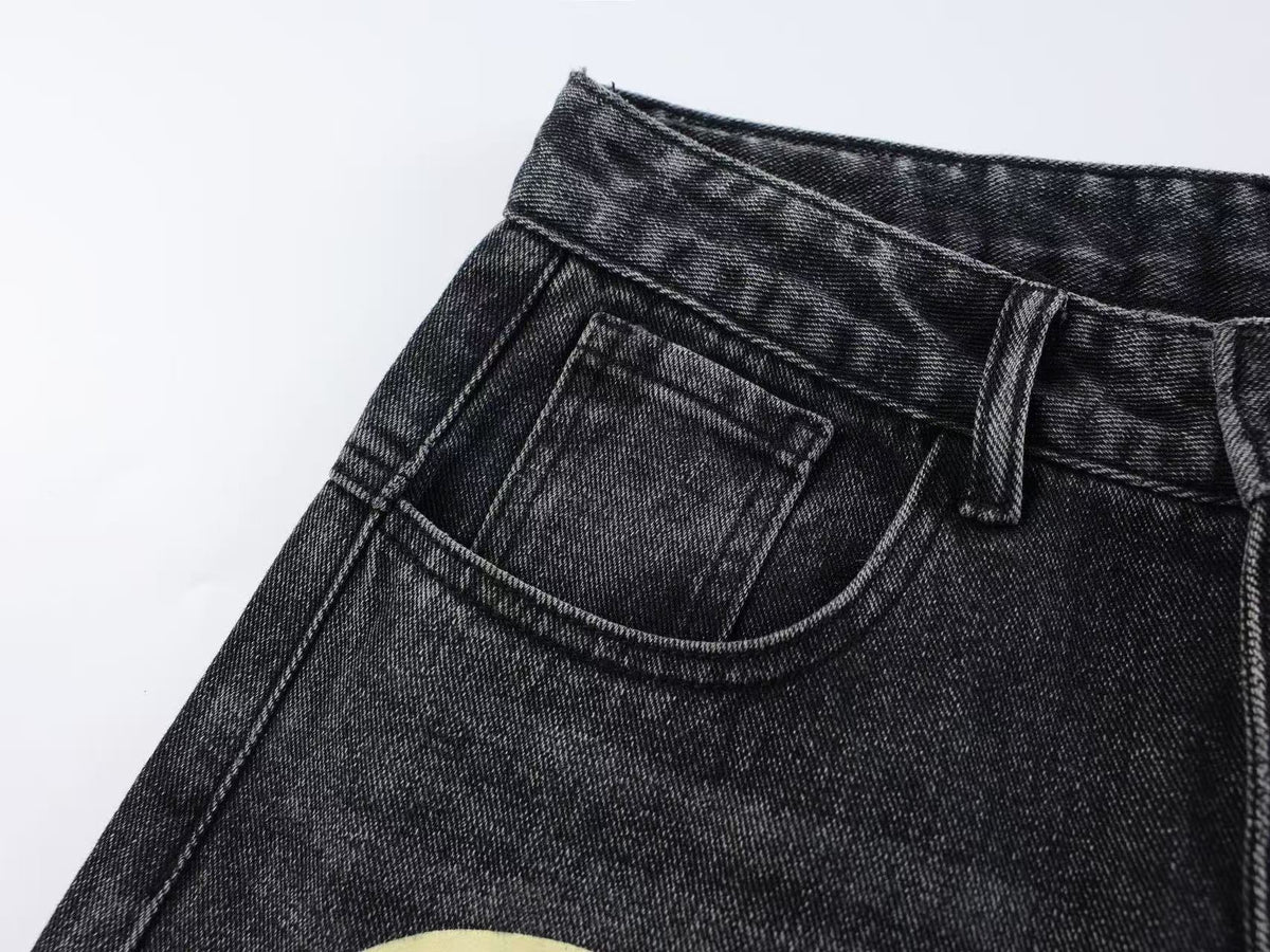 Vintage 1990 Star Graphic Baggy Wide Leg Jeans