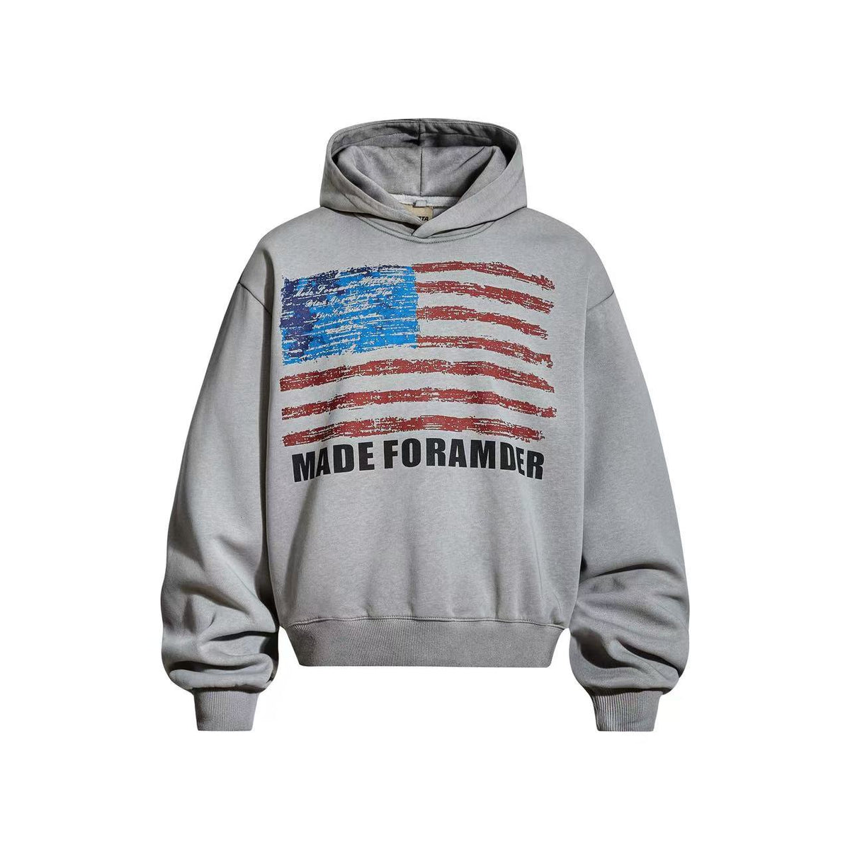 Vintage Distressed American Flag Graphic Hoodie