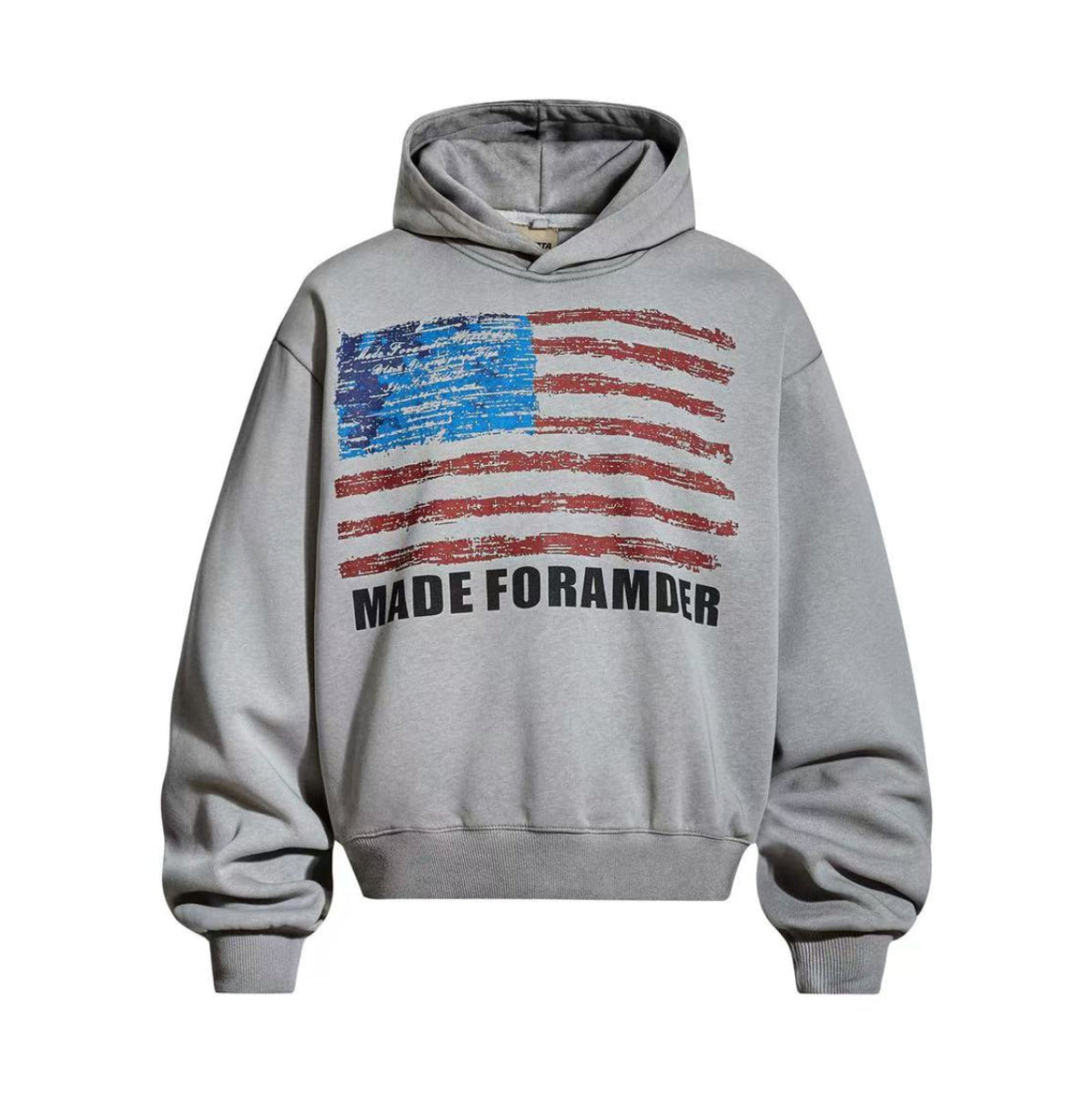 Vintage Distressed American Flag Graphic Hoodie