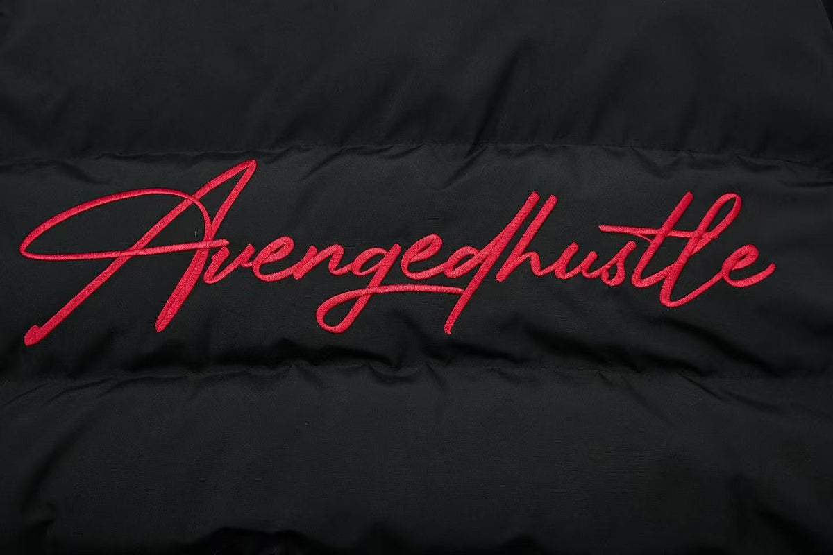 Faux Fur Hood Script Signature Puffer Jacket
