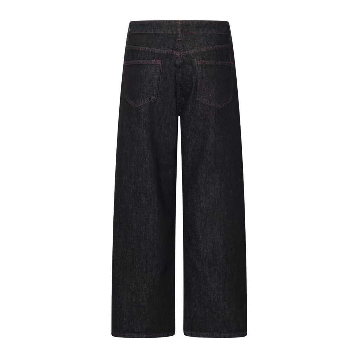 Dark Dragon Claw Graphic Wide Leg Black Denim Jeans