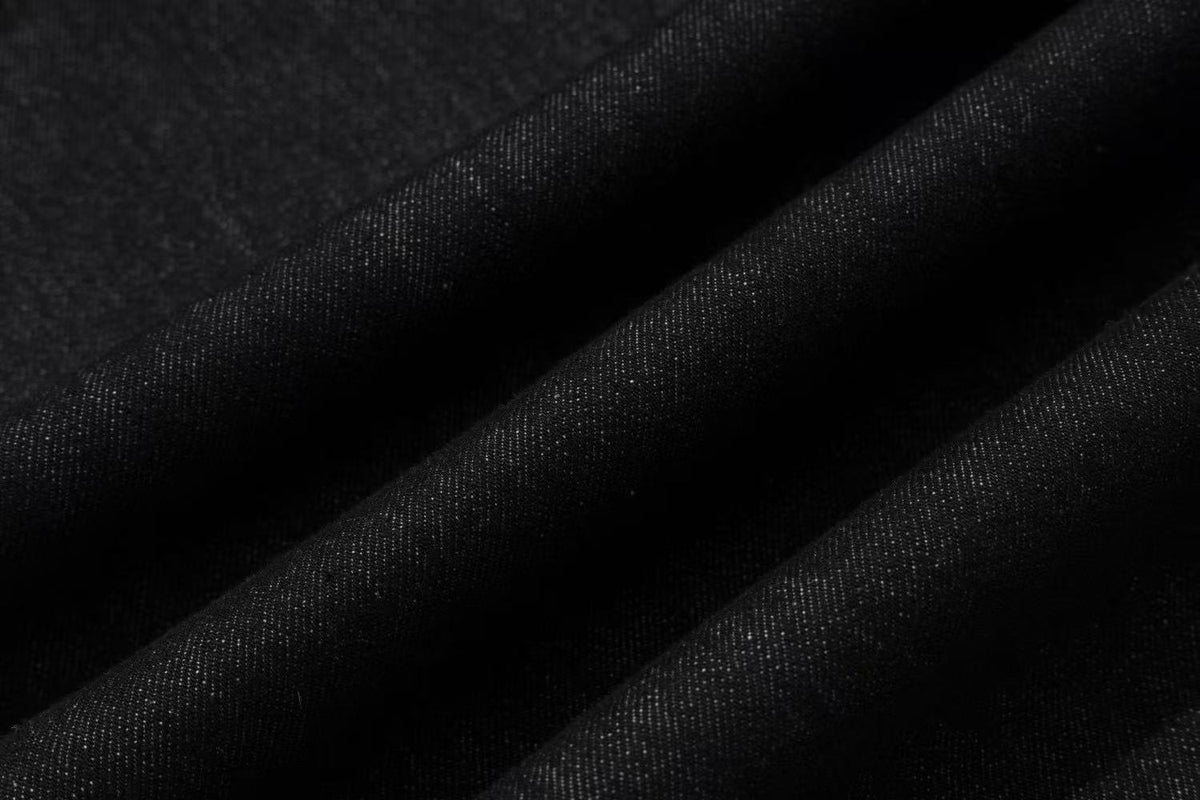 Dark Dragon Claw Graphic Wide Leg Black Denim Jeans