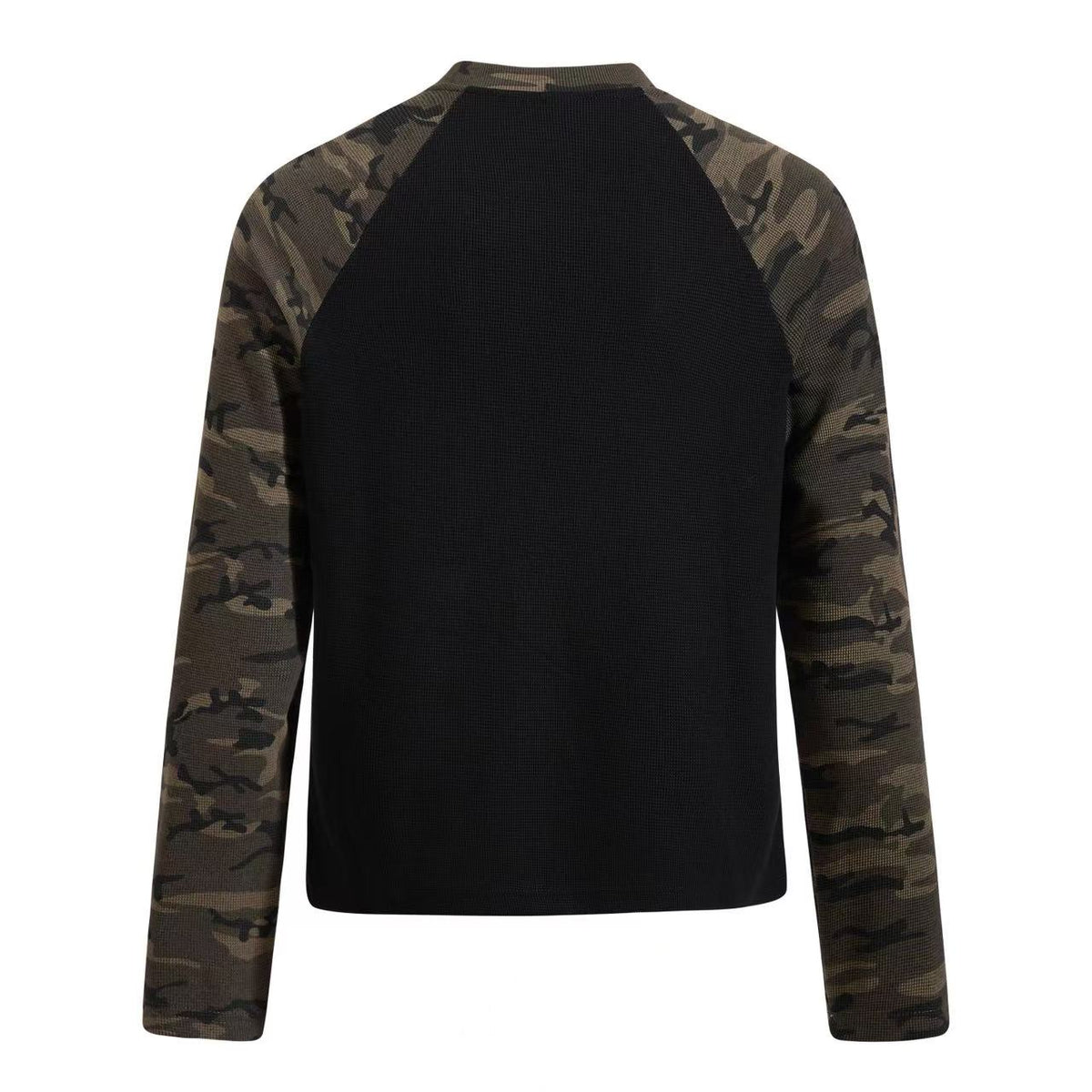 Cropped Camouflage Leopard Cross Skull Long Sleeve