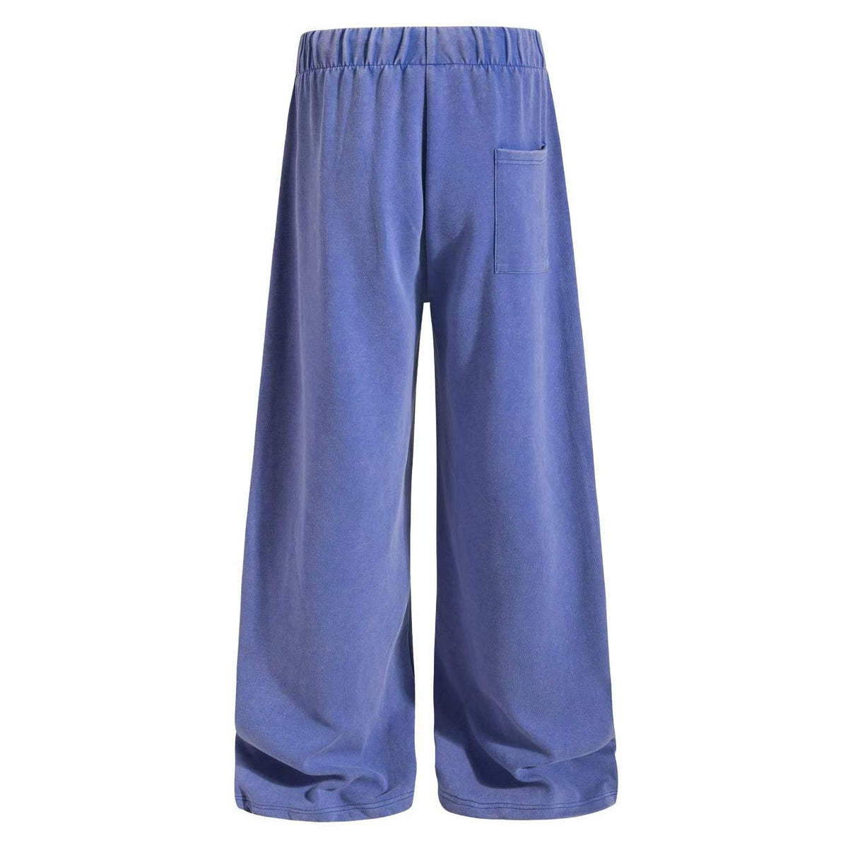 Washed Multi Rivet Strap Drawstring Wide Leg Sweatpants