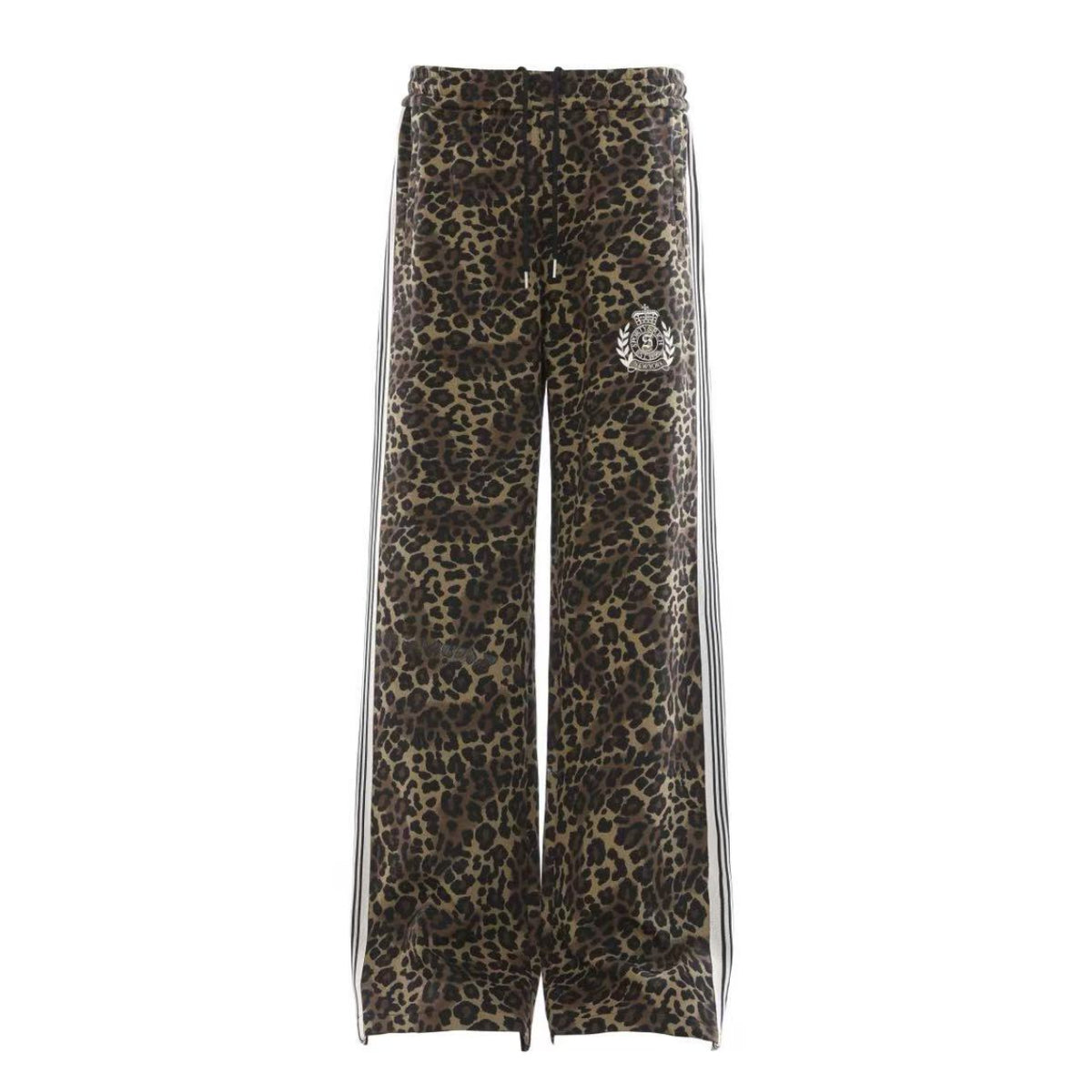 Vintage Leopard Striped Wide Leg Sweatpants