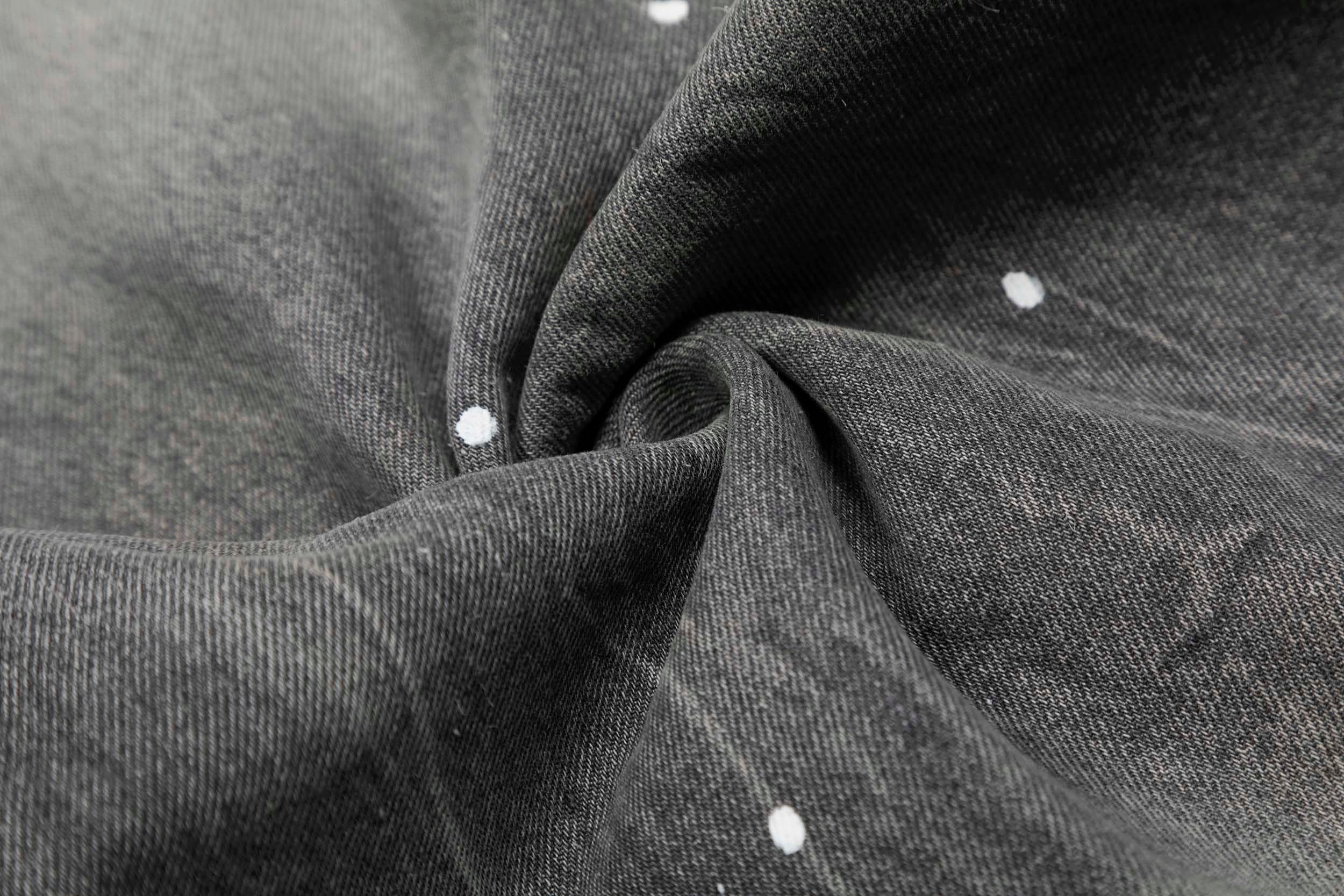 Ink-Splatter Wide-Leg Jeans