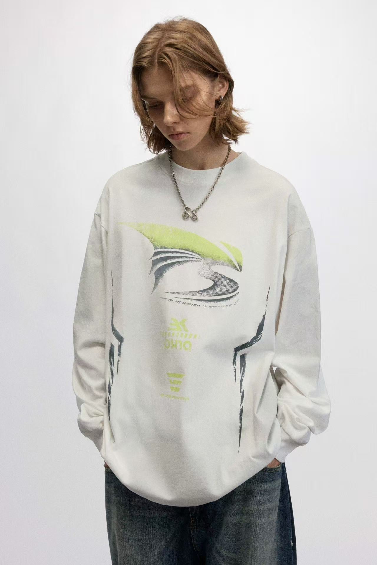 Retro Printed Long Sleeve