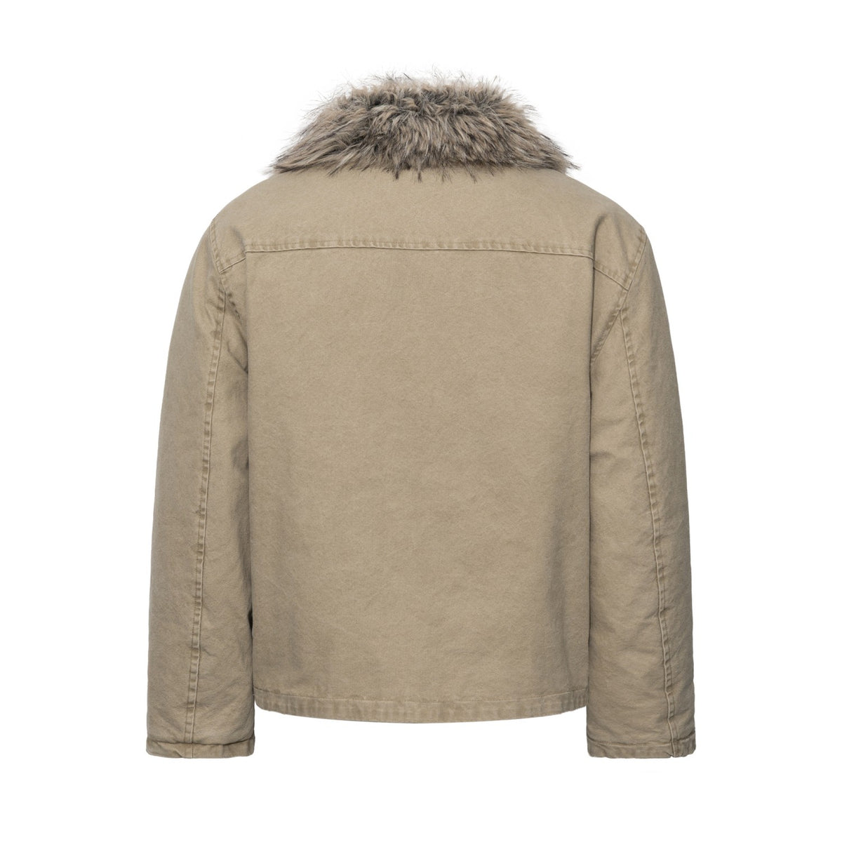 Faux Fur Collar Toggle Buckle Parka