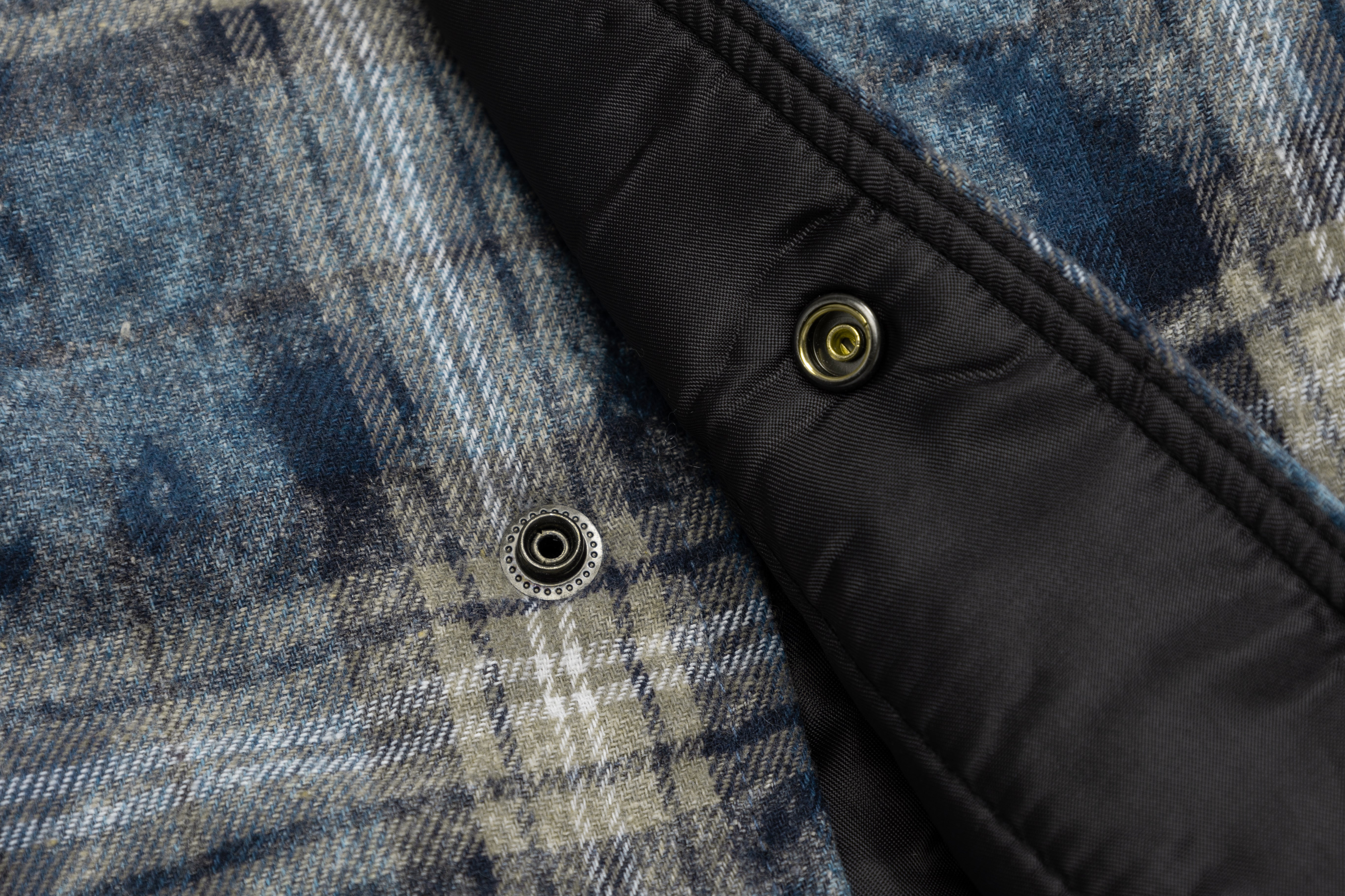 Plaid Detachable-Hood Quilted Jacket