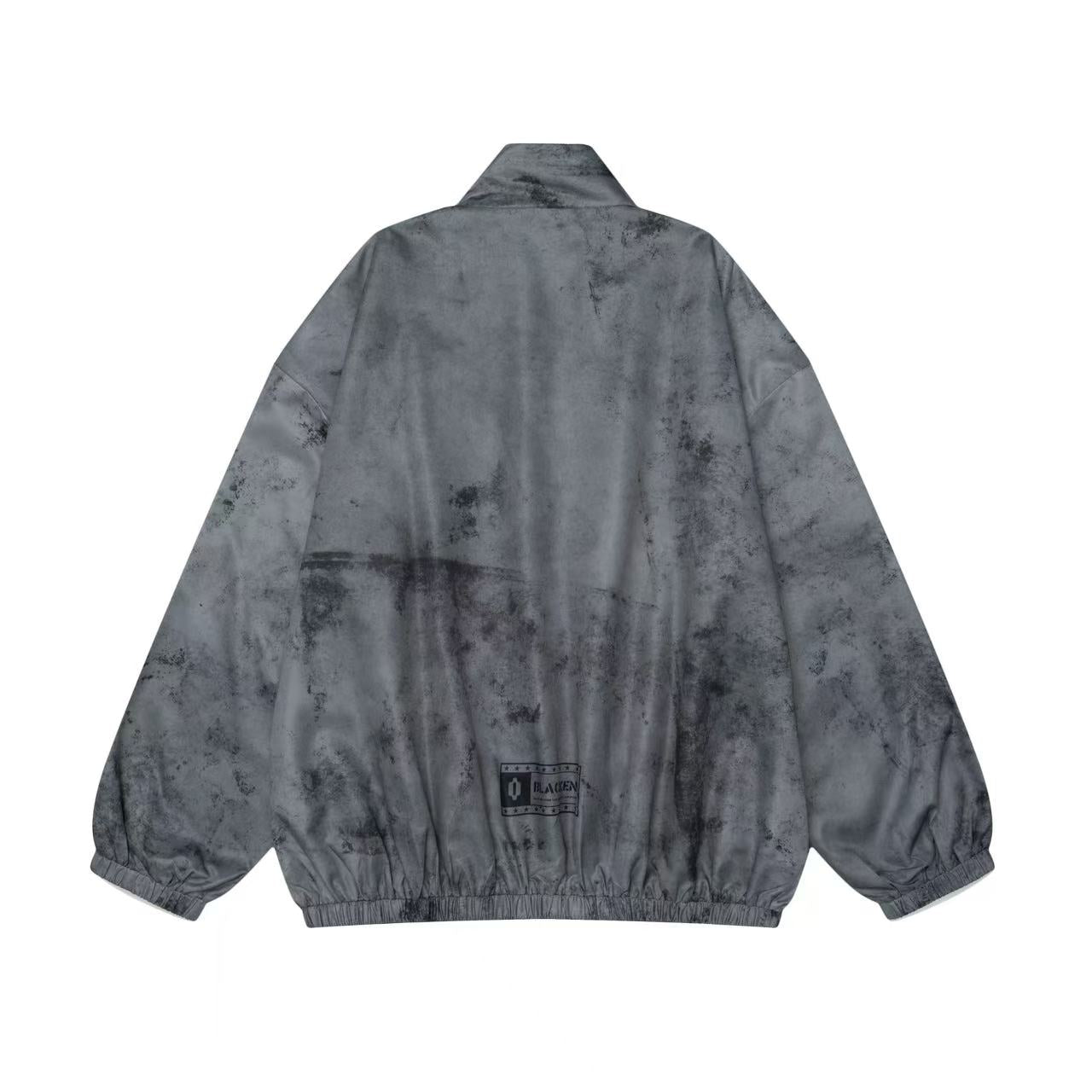 Retro Tie-Dye Printed Quilted Jacket