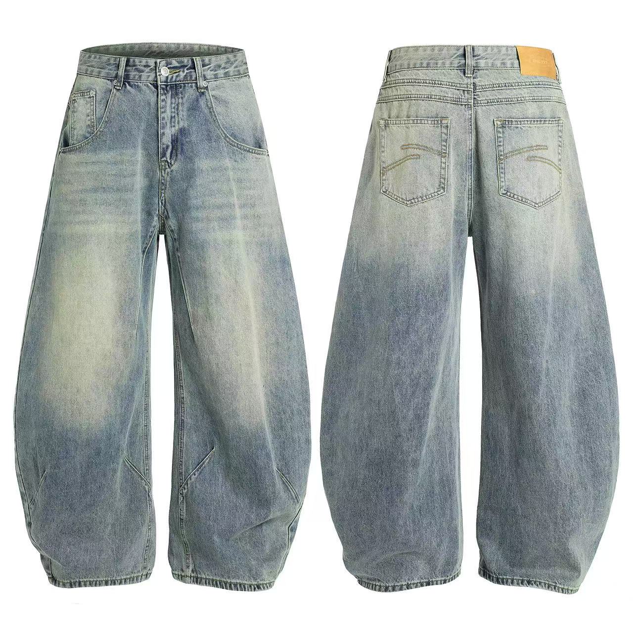 Distressed Wide-Leg Scythe Jeans