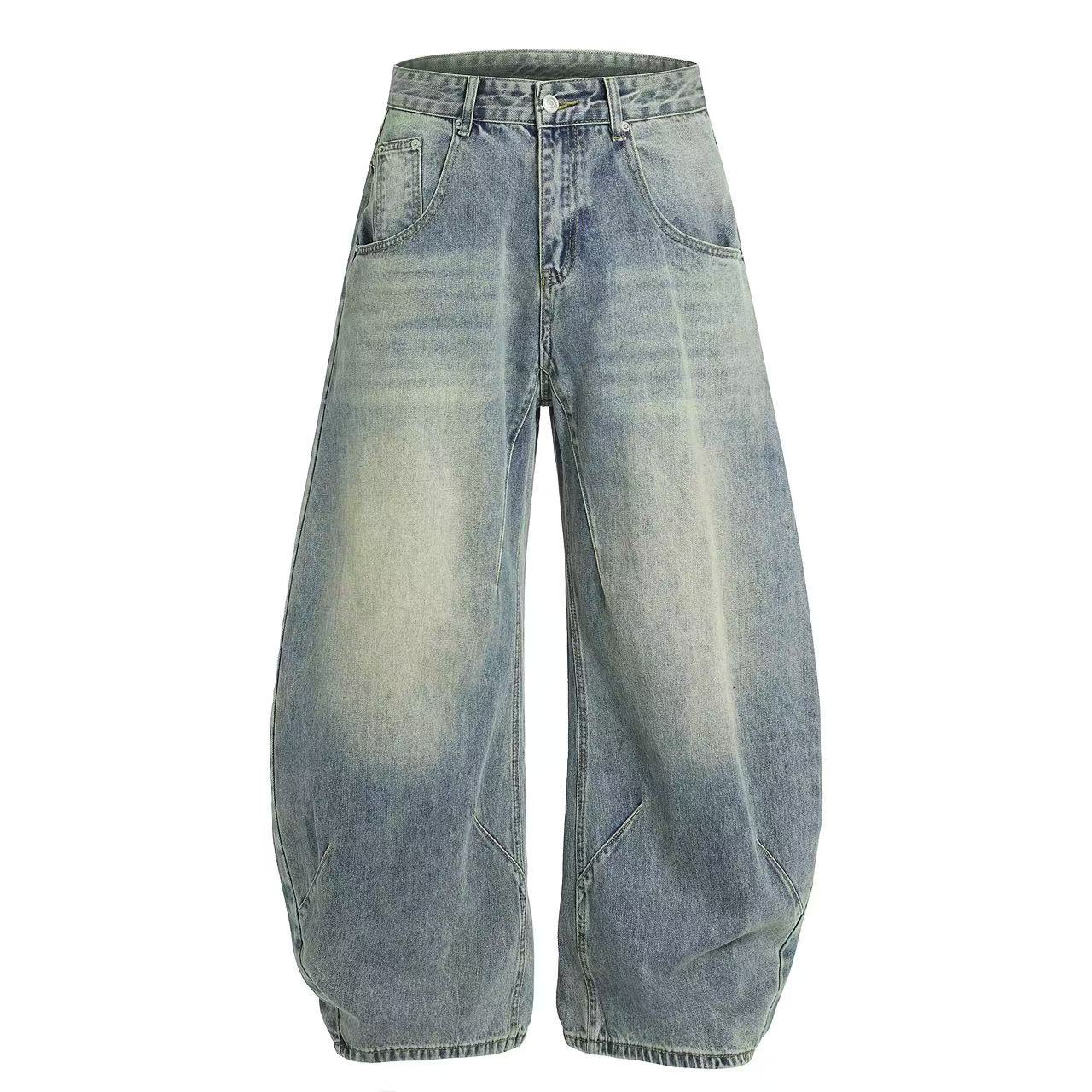 Distressed Wide-Leg Scythe Jeans