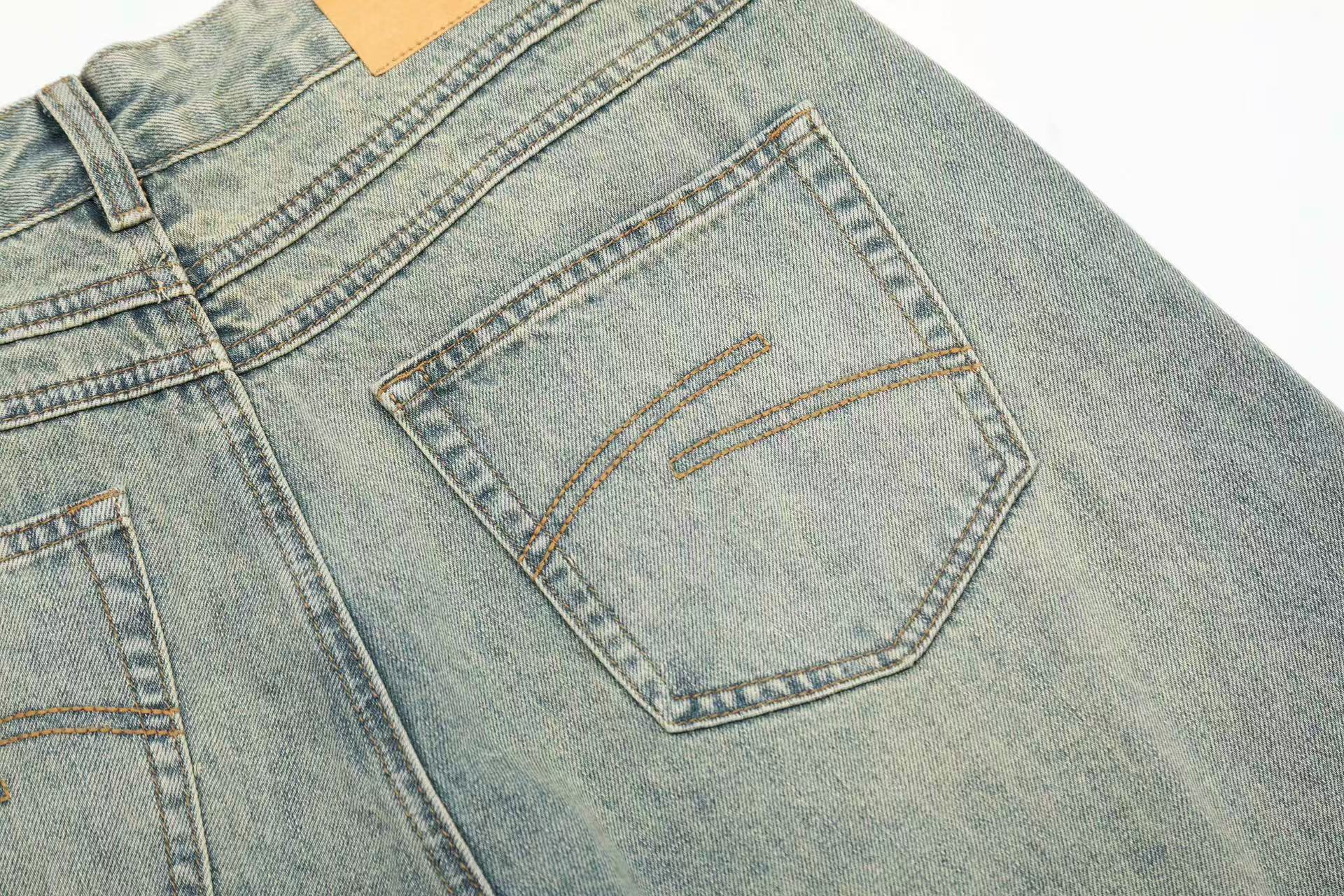 Distressed Wide-Leg Scythe Jeans