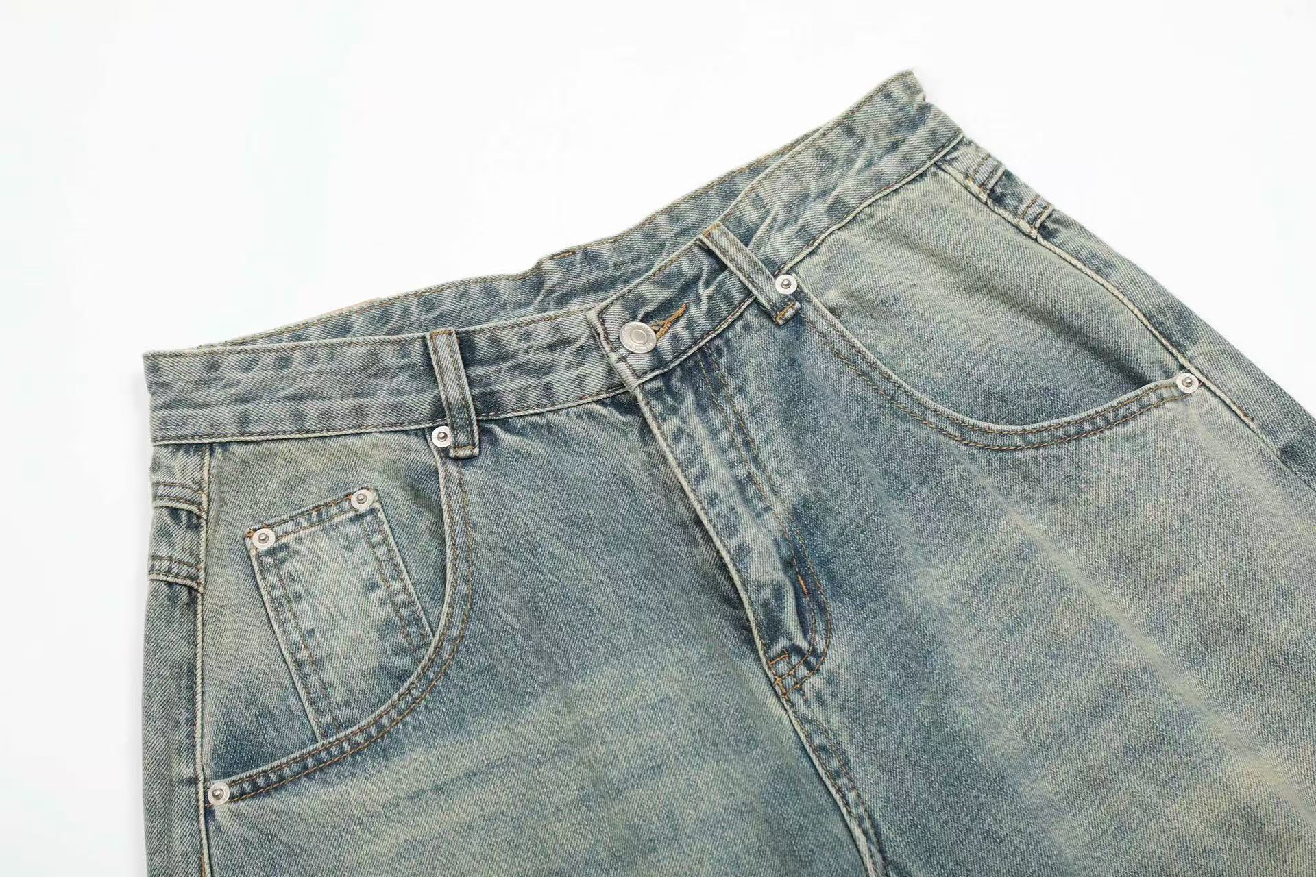 Distressed Wide-Leg Scythe Jeans