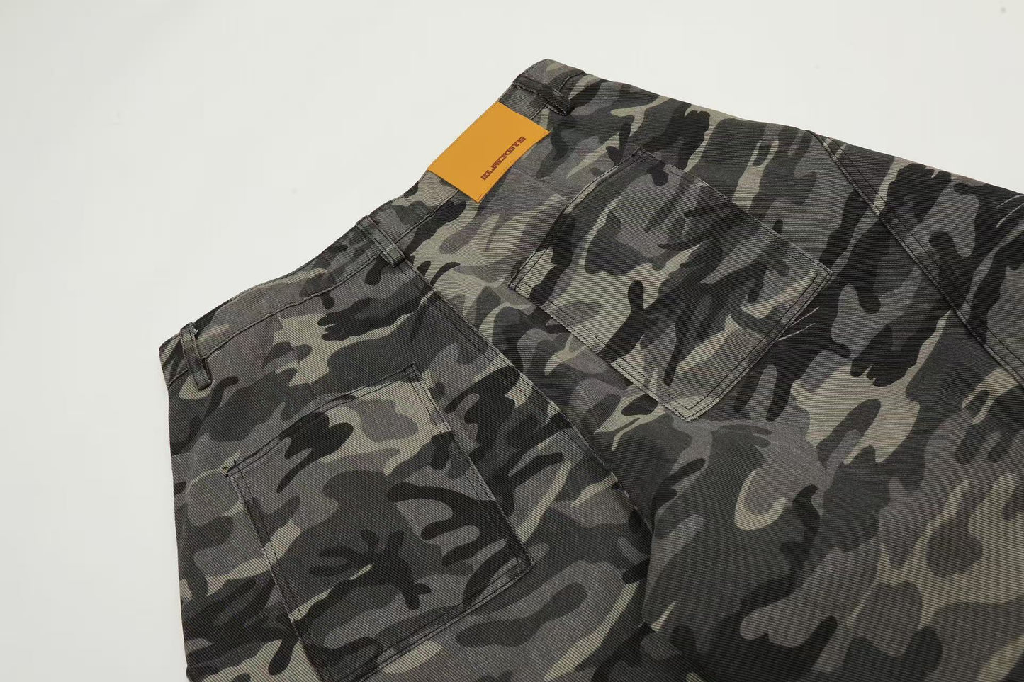 Camo Wide-Leg Cargo Pants