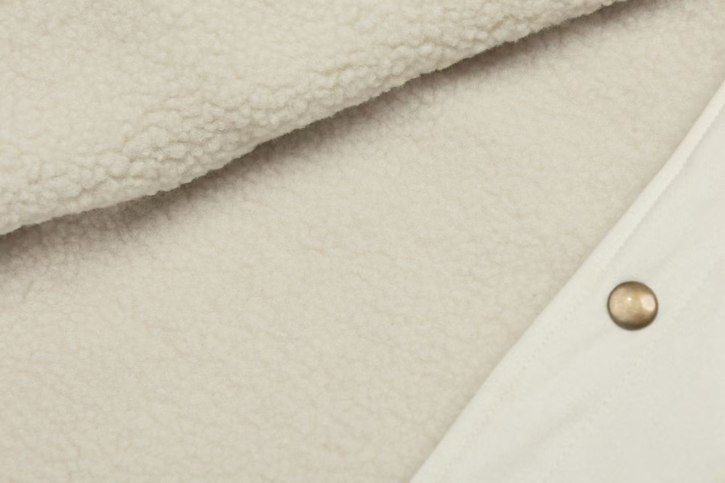 Canvas-Corduroy Blend Hooded Coat