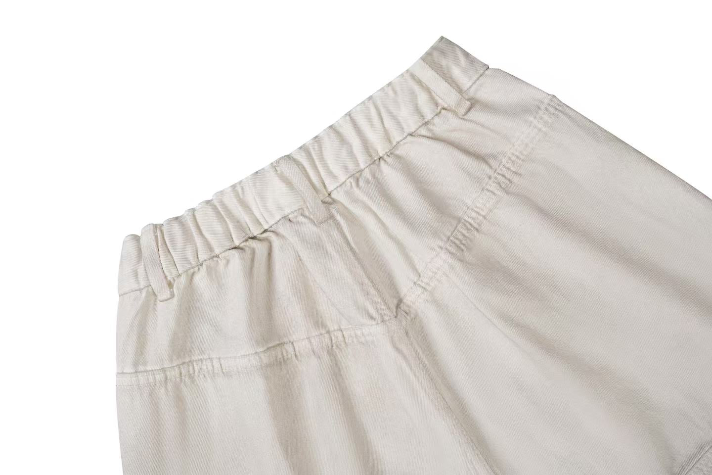 Distressed Wide-Leg Cargo Pants