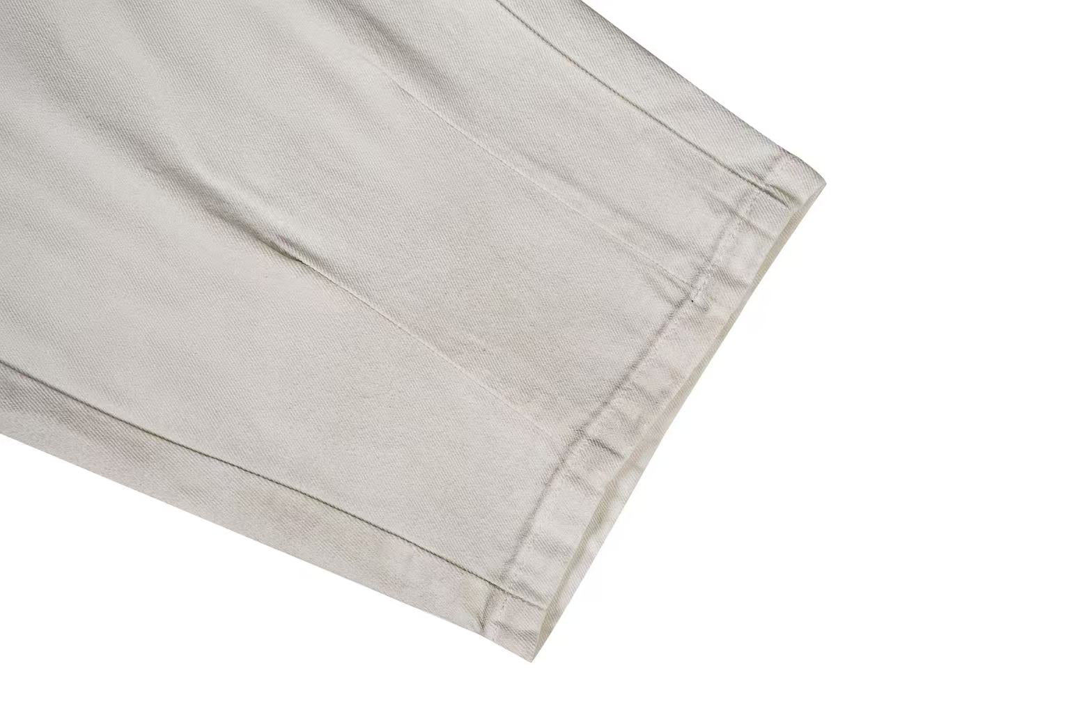 Distressed Wide-Leg Cargo Pants