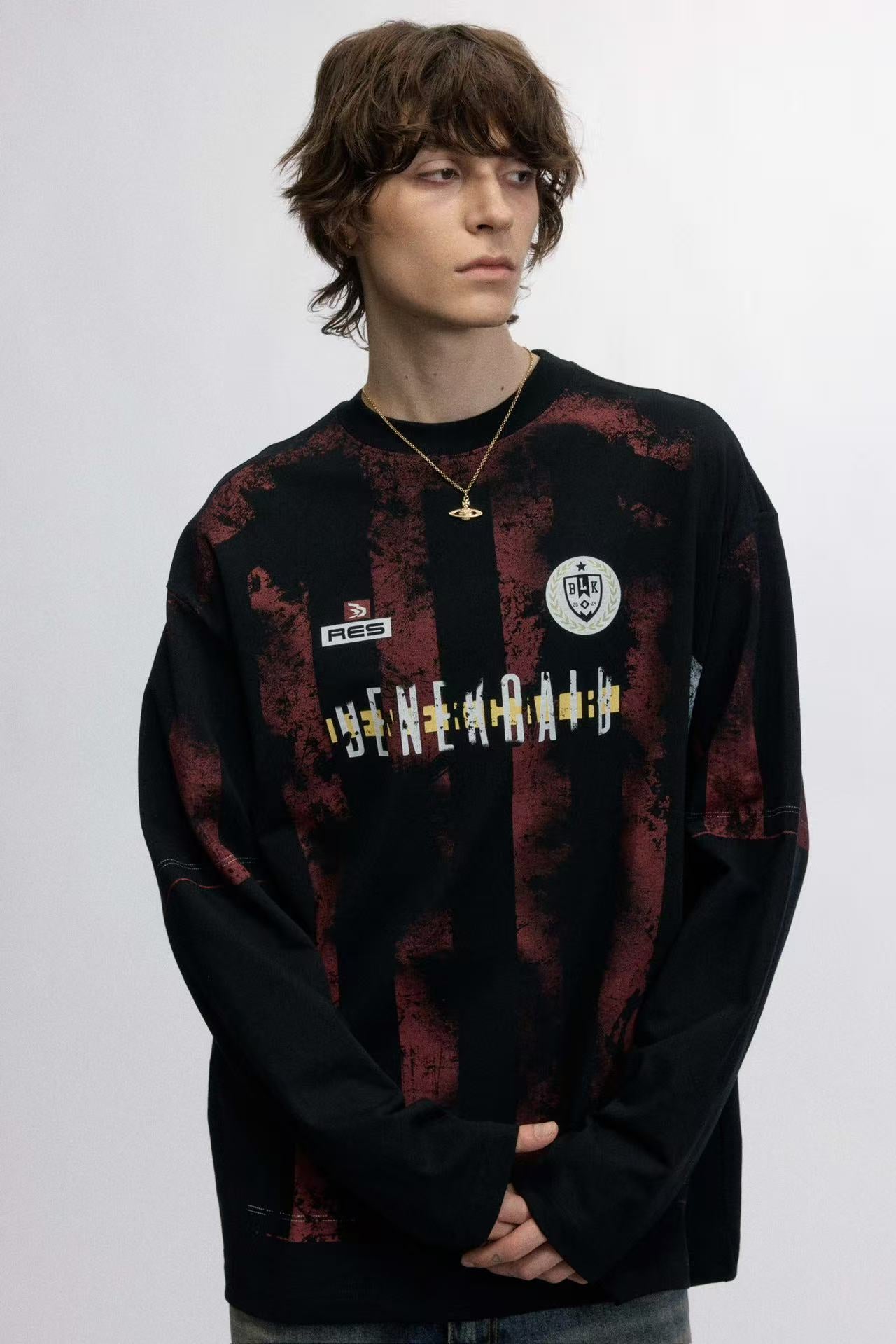 Retro Printed Long Sleeve