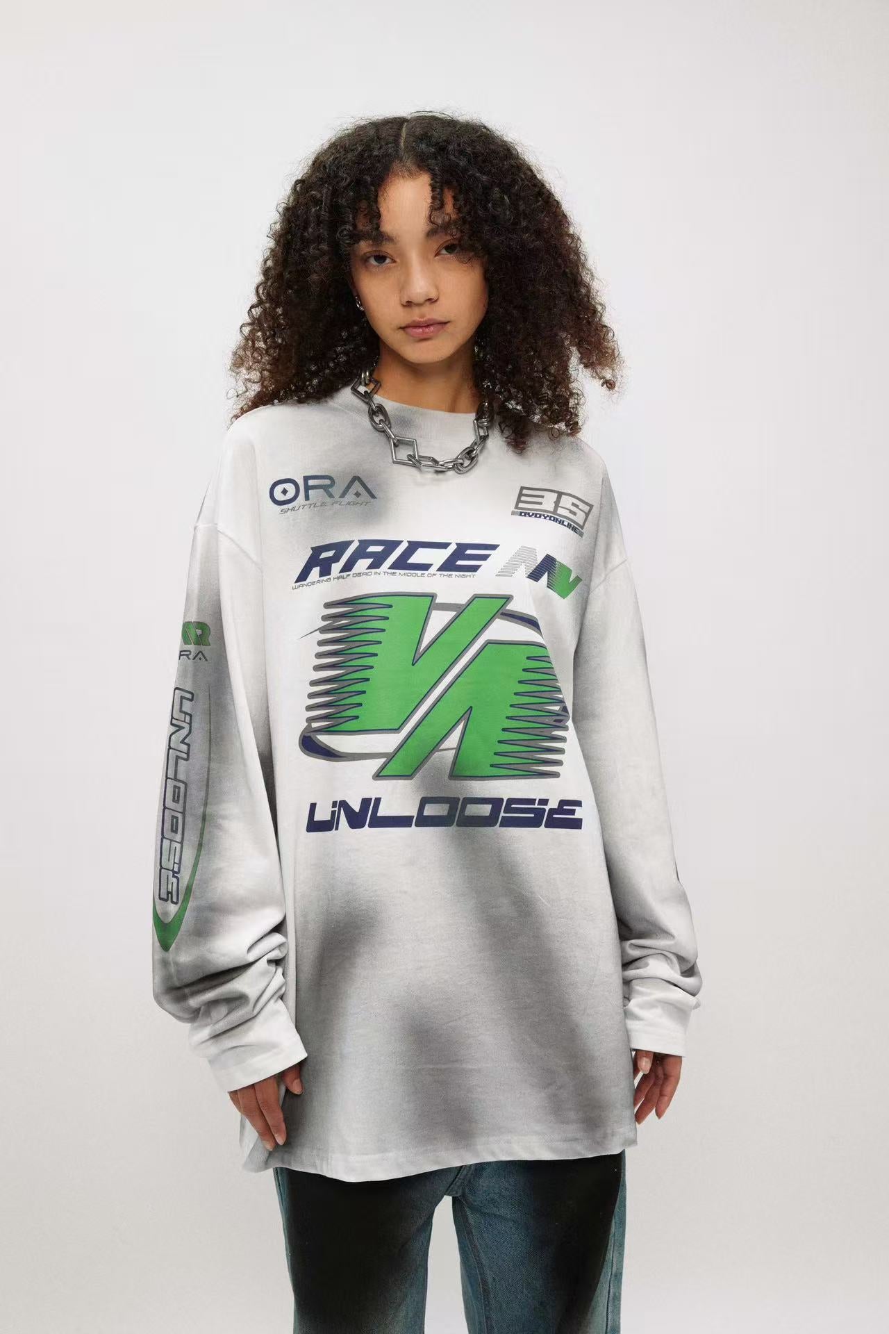 Retro Printed Long Sleeve