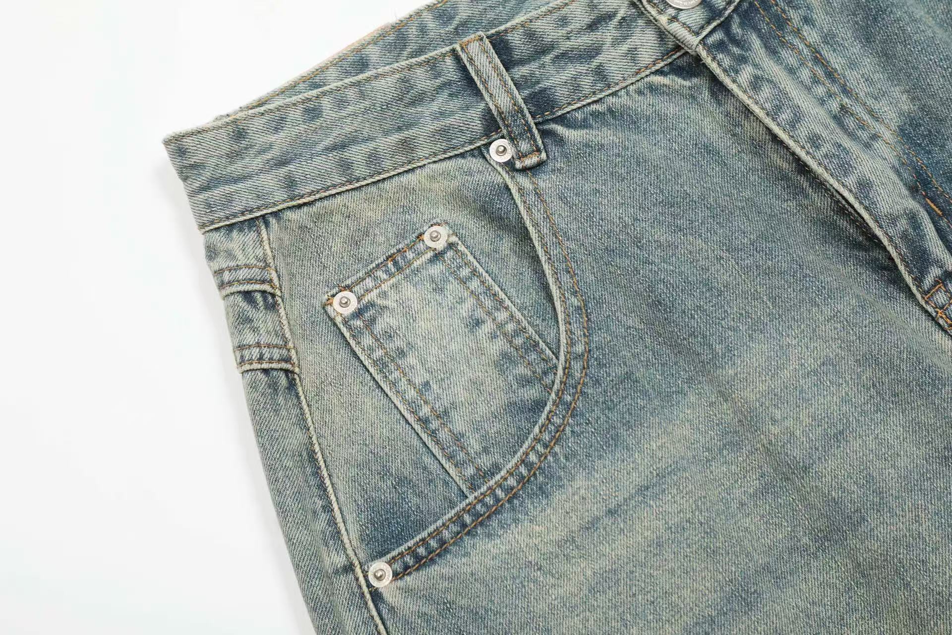 Distressed Wide-Leg Scythe Jeans