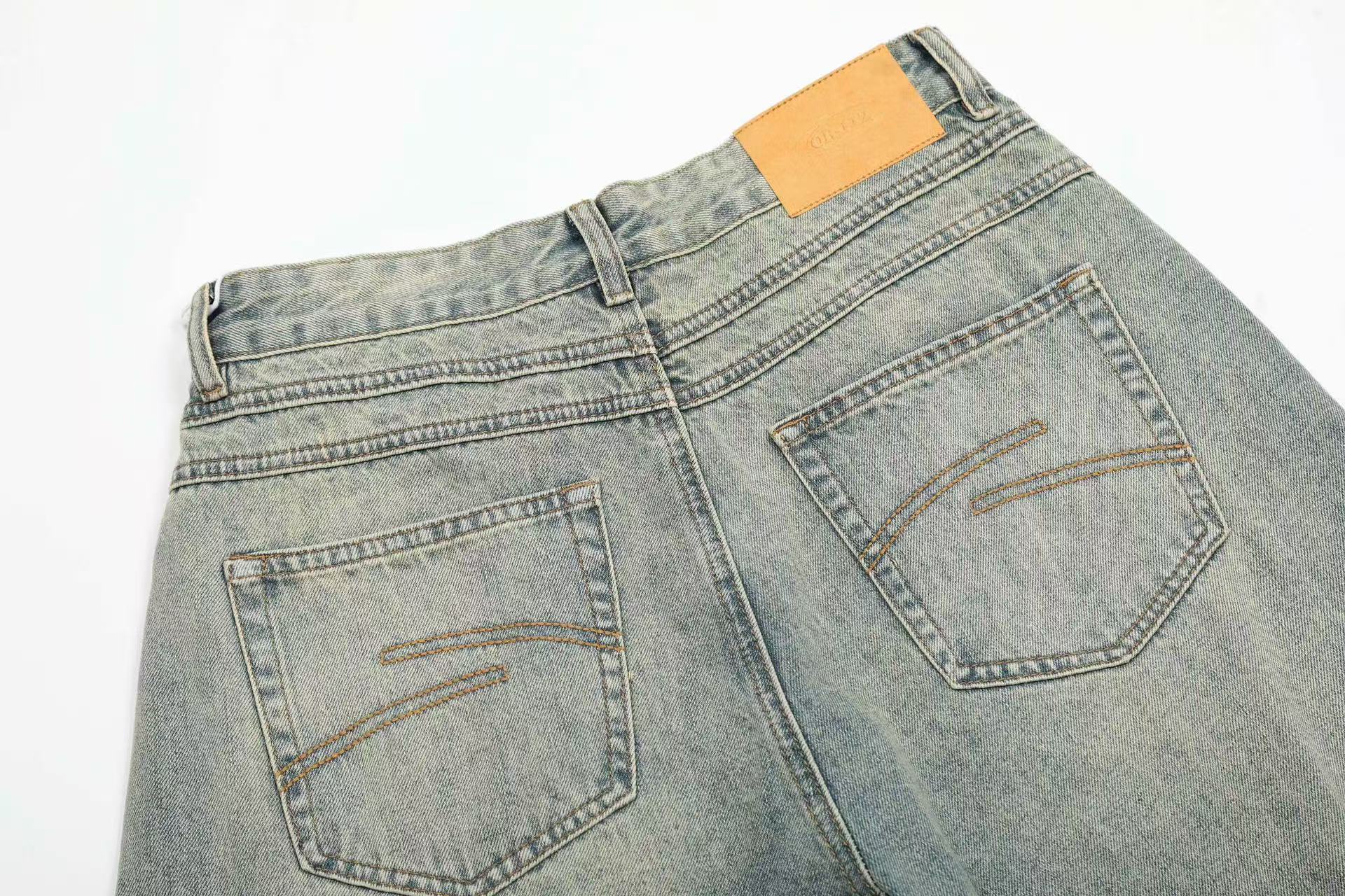 Distressed Wide-Leg Scythe Jeans