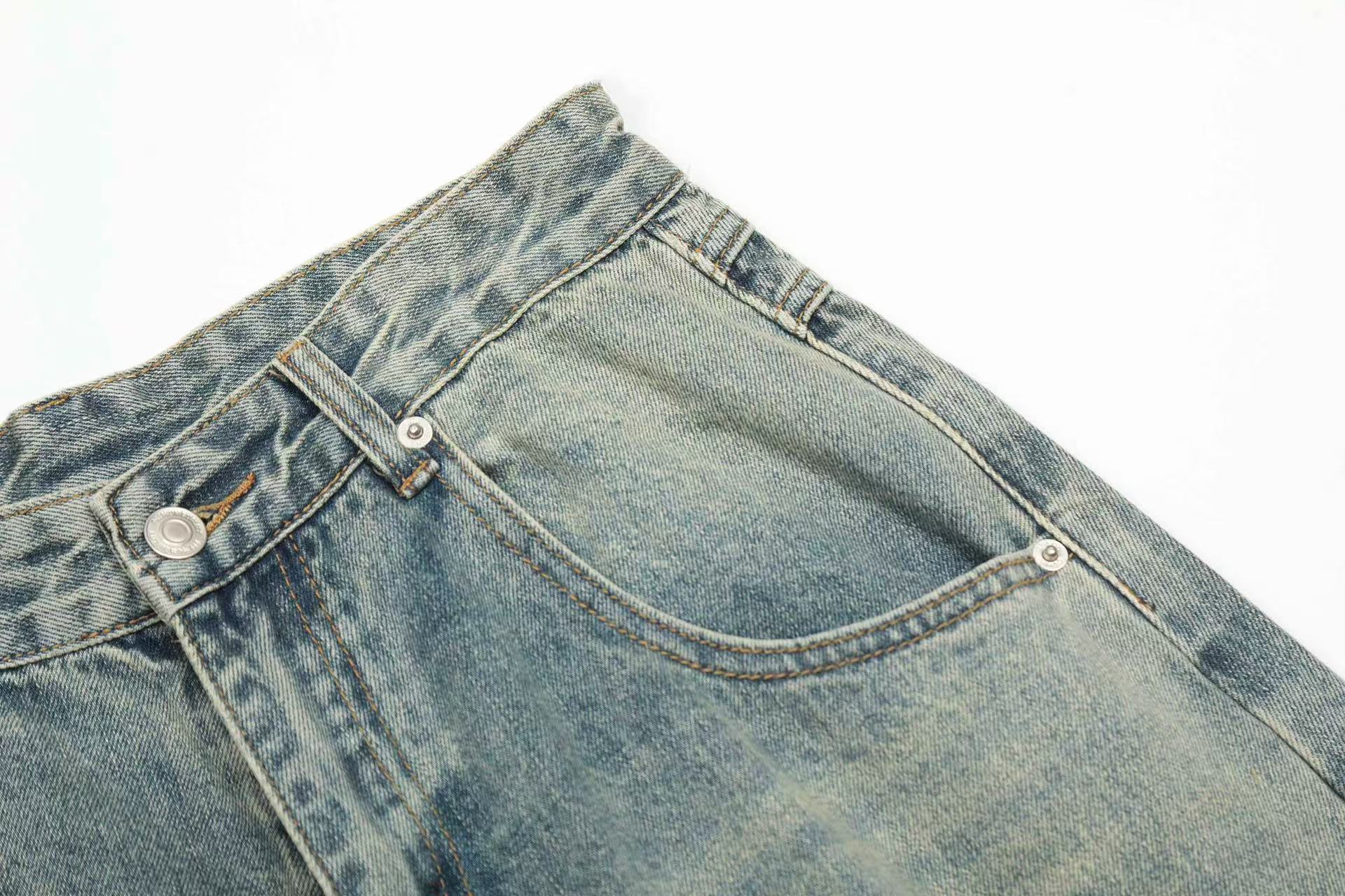 Distressed Wide-Leg Scythe Jeans