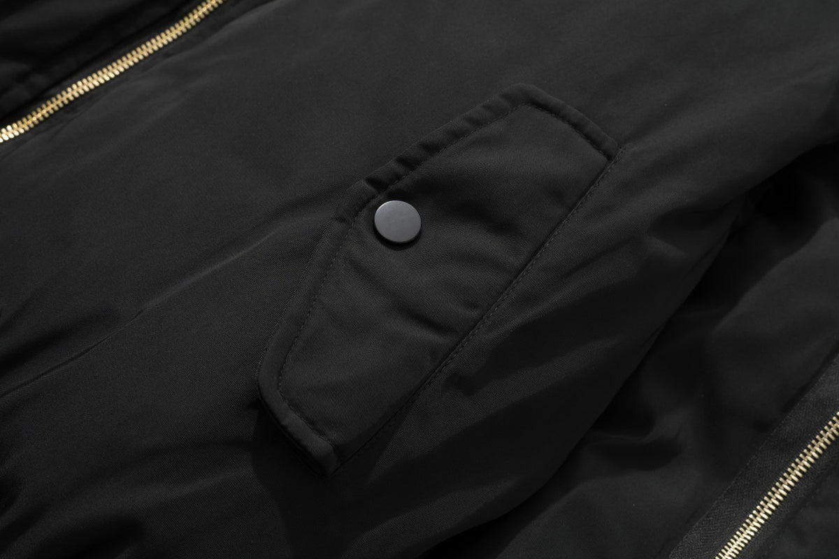 Streetwear Military Decor Bomber Jacket
