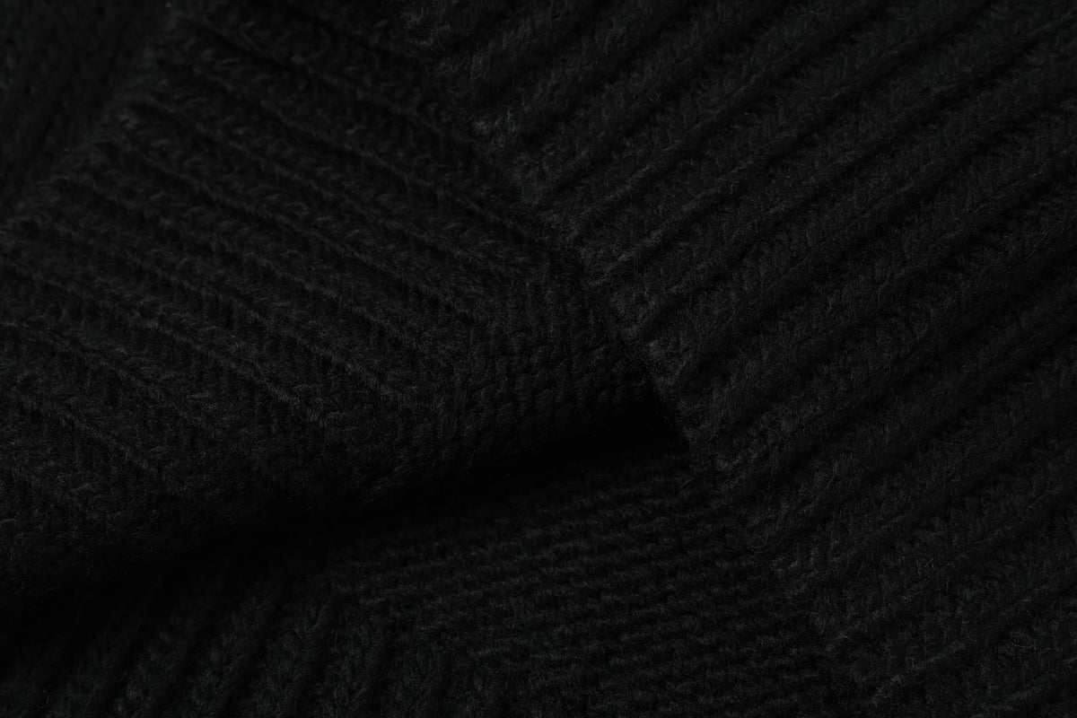 Vintage Flag Pattern Crew Neck Knit Sweater