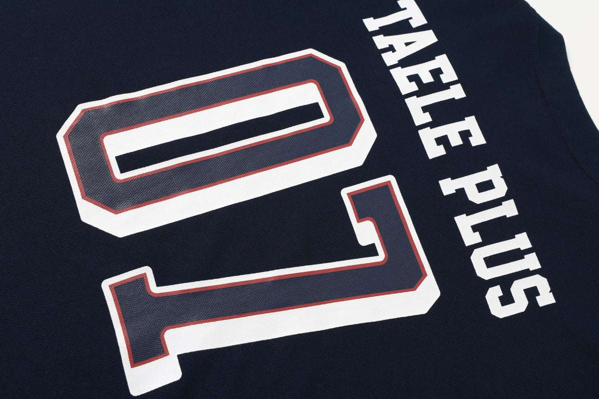 V-Neck 07 Number Graphic Sports Jersey Long Sleeve