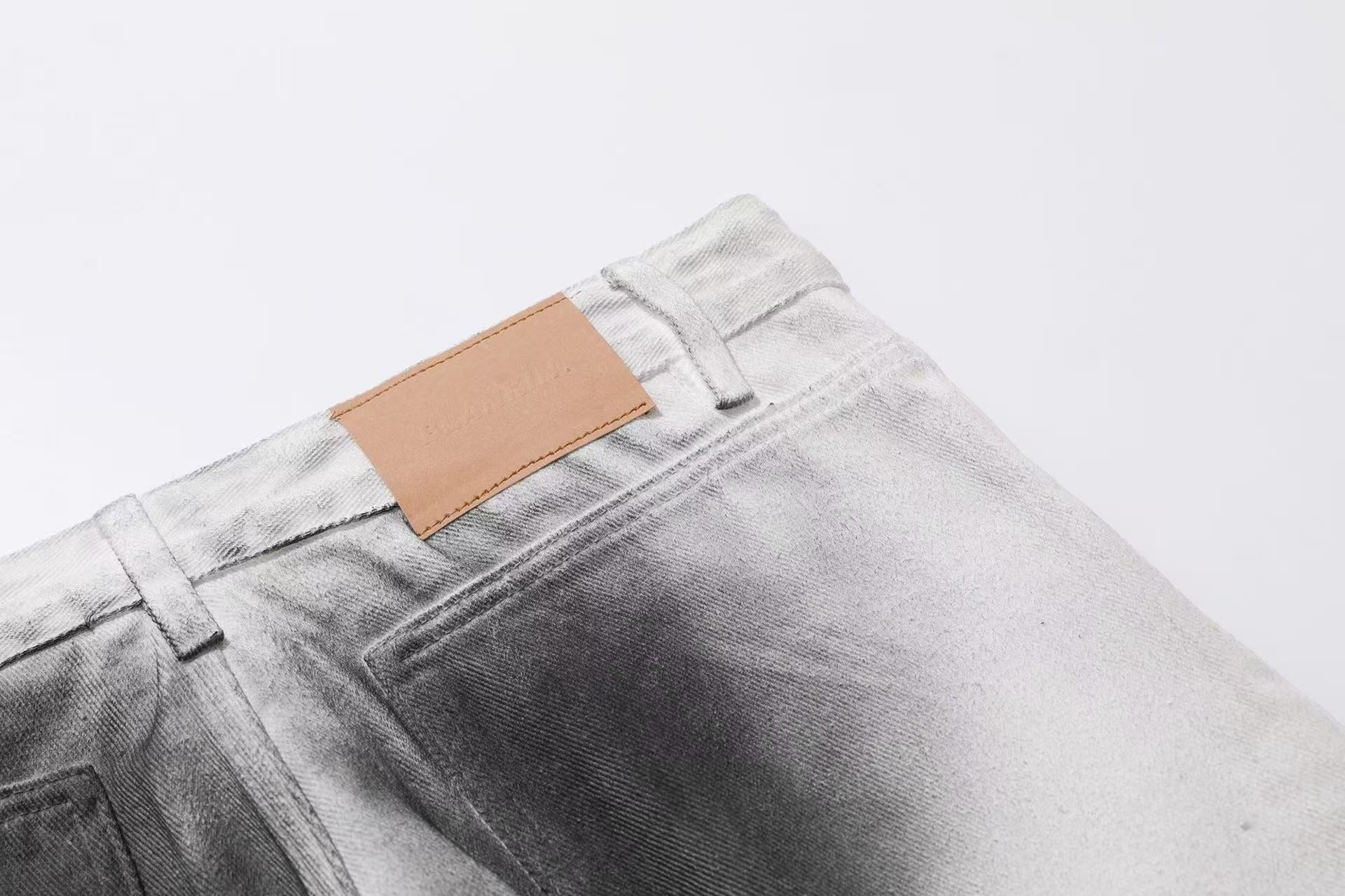 Distressed Wide-Leg Jeans