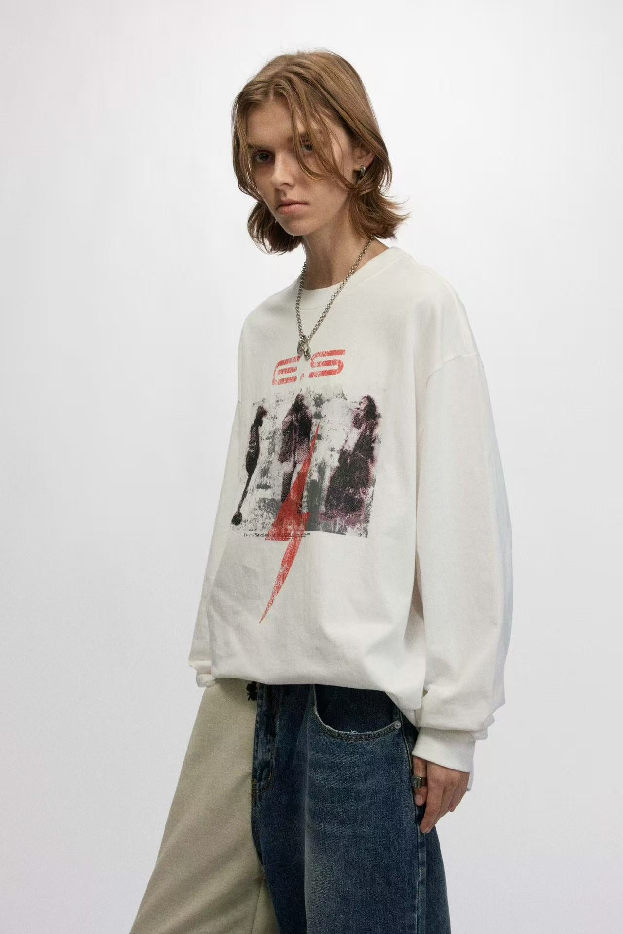 Retro Printed Long Sleeve
