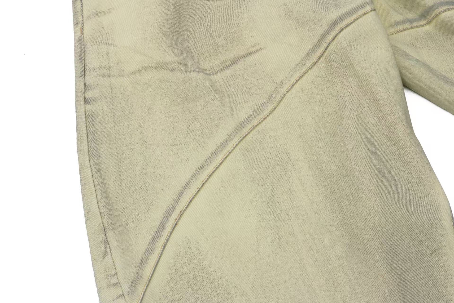 Distressed Wide-Leg Jeans