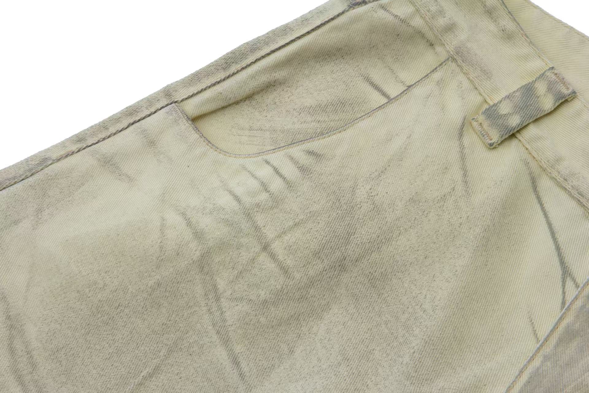 Distressed Wide-Leg Jeans