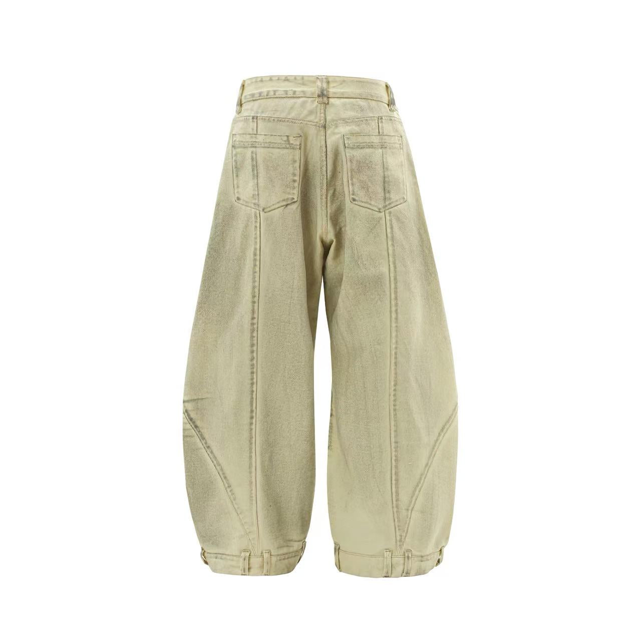 Distressed Wide-Leg Jeans