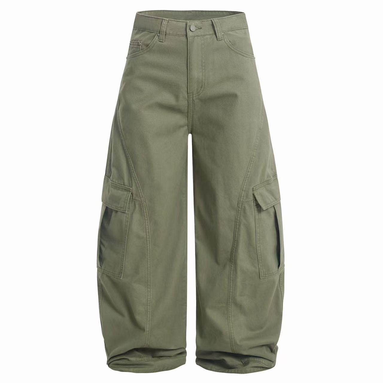 Wide-Leg Cargo Pants