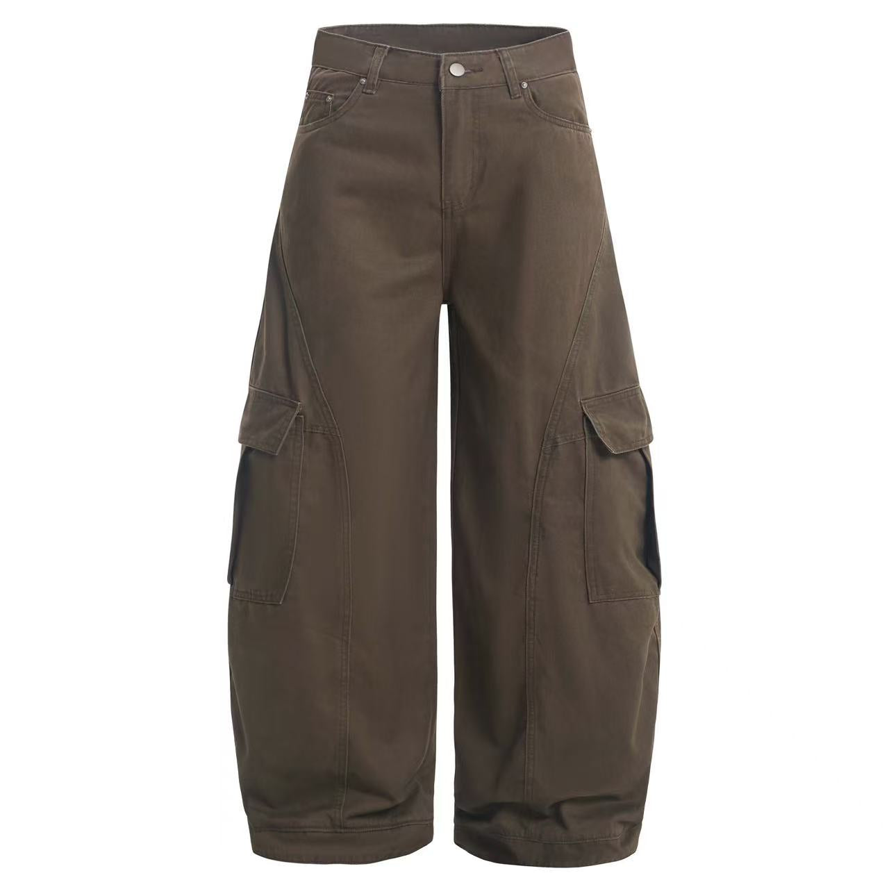 Wide-Leg Cargo Pants