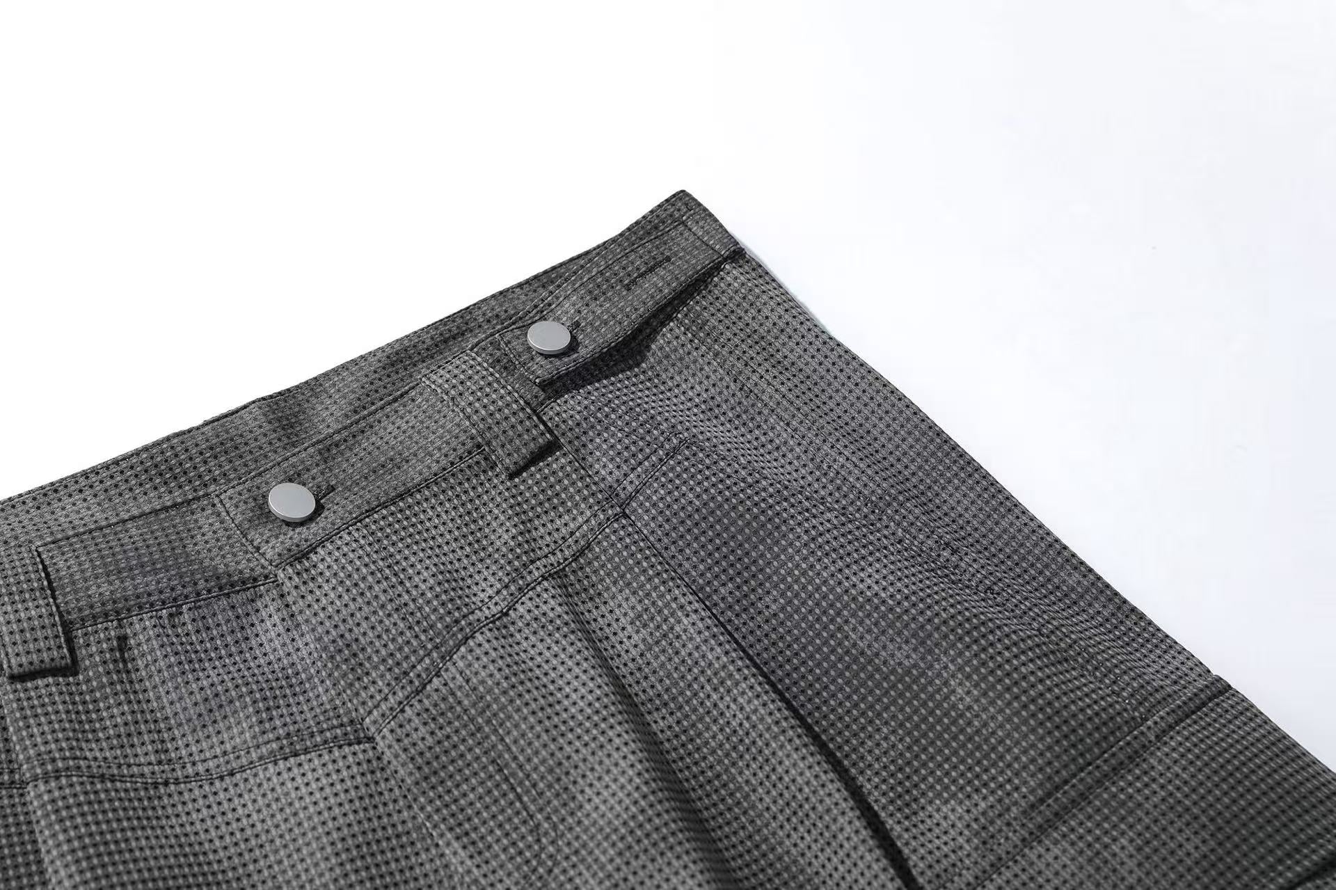 Distressed Wide-Leg Knee-Length Shorts