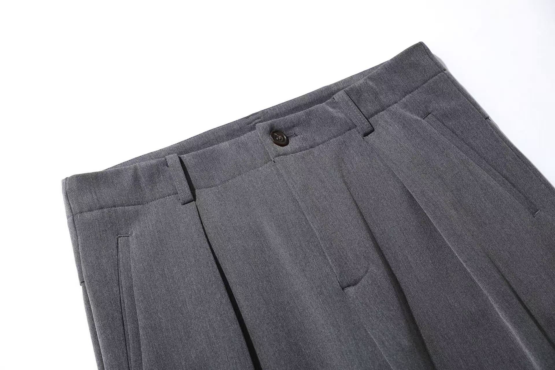 Wide-Leg Suit Pants